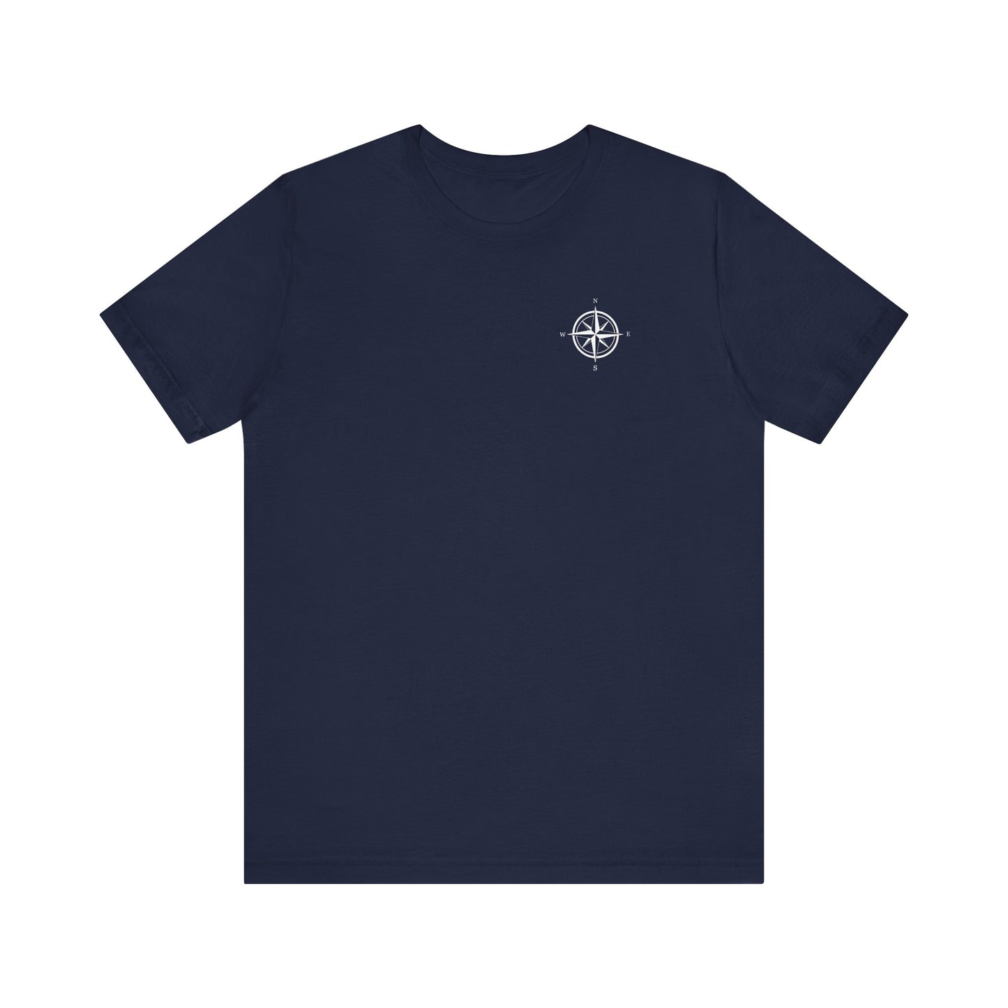 Sailboat Comfort Compass rose patch Unisex Lightweight Short Sleeve Tee