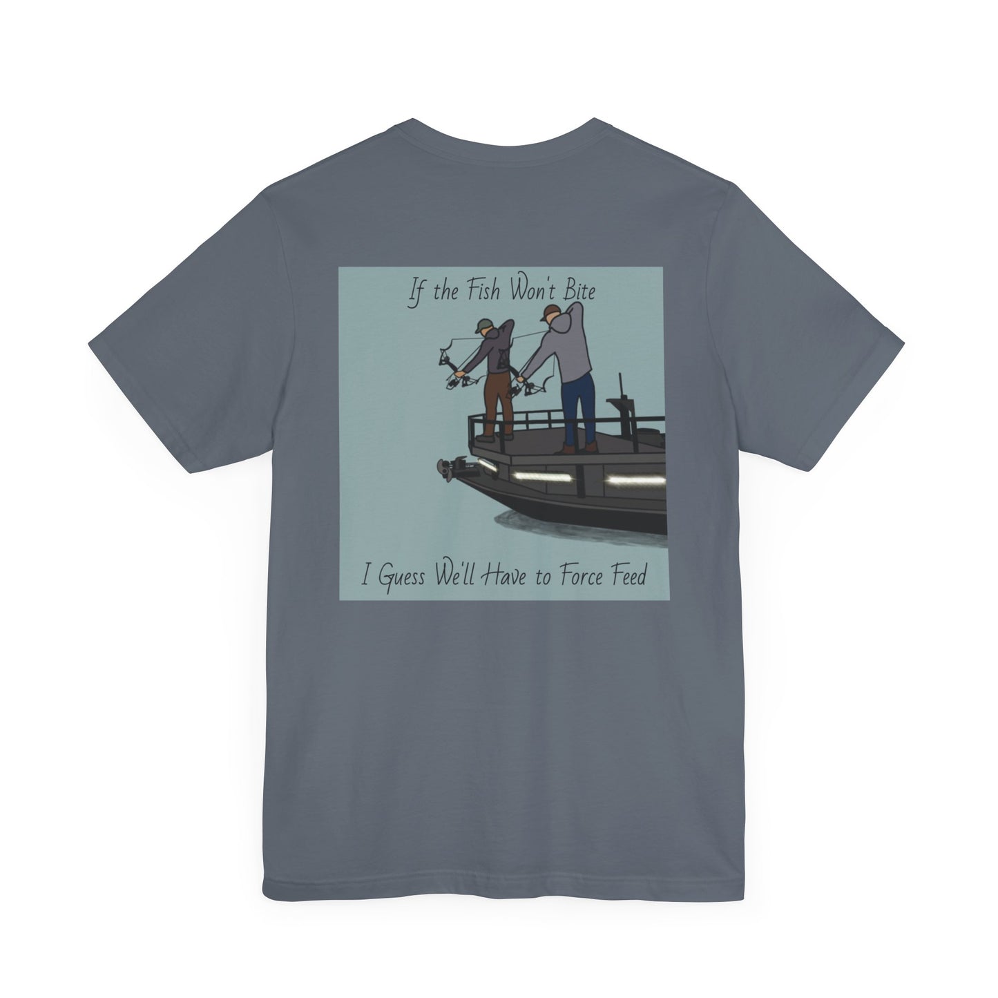 Bow fishing and Okauchee Lake Model - Unisex Lightweight Short Sleeve Tee