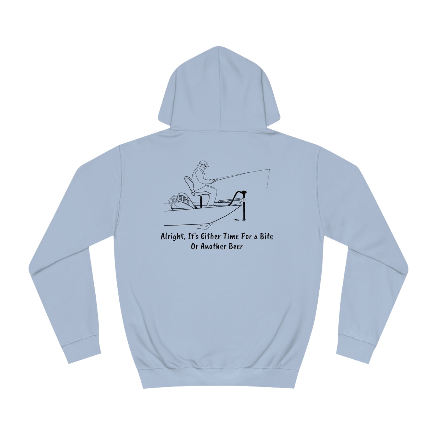 Manitowish Waters Trolling Motor Fishing, Bite Or Beer - Unisex Hoodie Medium Weight