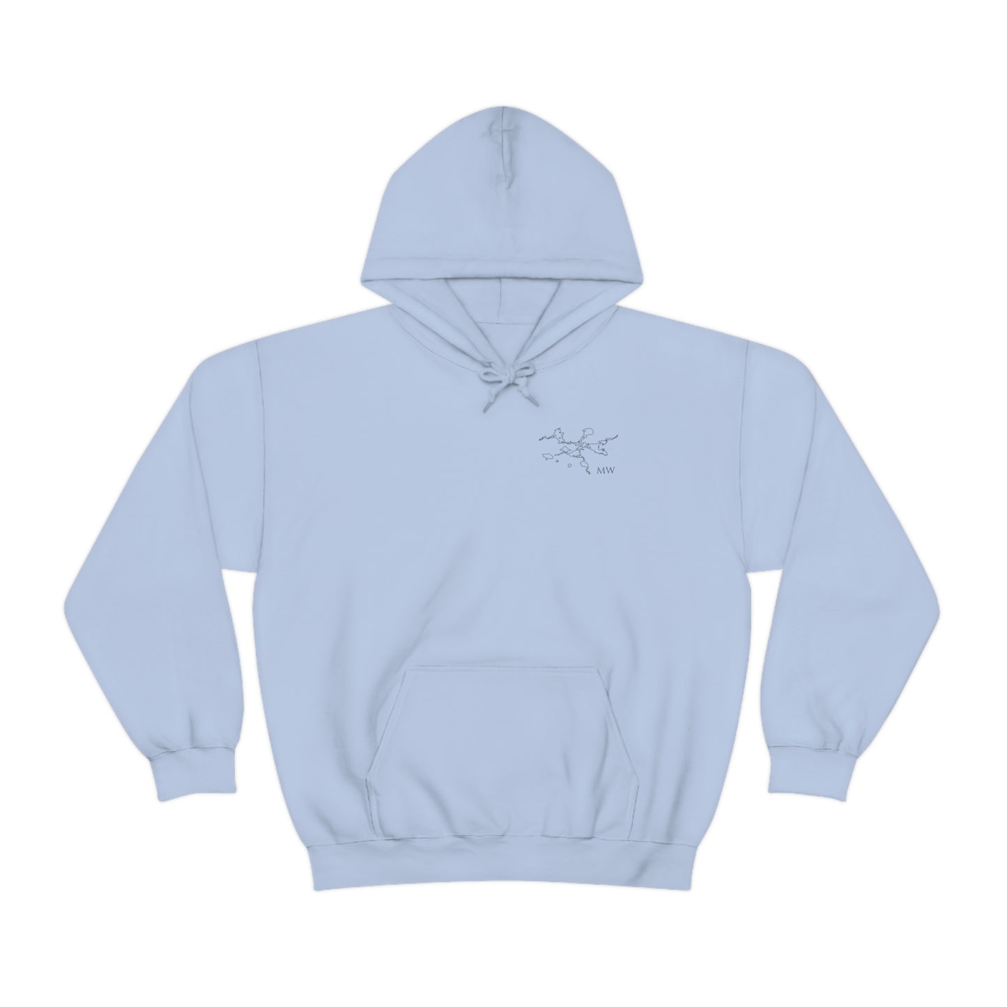 Manitowish Waters Surfing Sketch - Unisex Heavy Blend Hooded Sweatshirt
