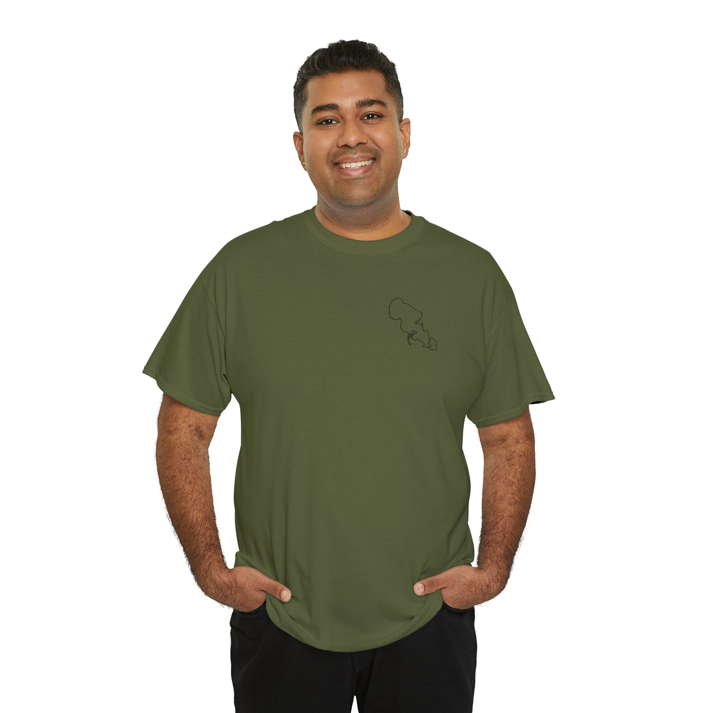Trolling Motor Fishing - Lac LaBelle Unisex Heavy Tee Shirt