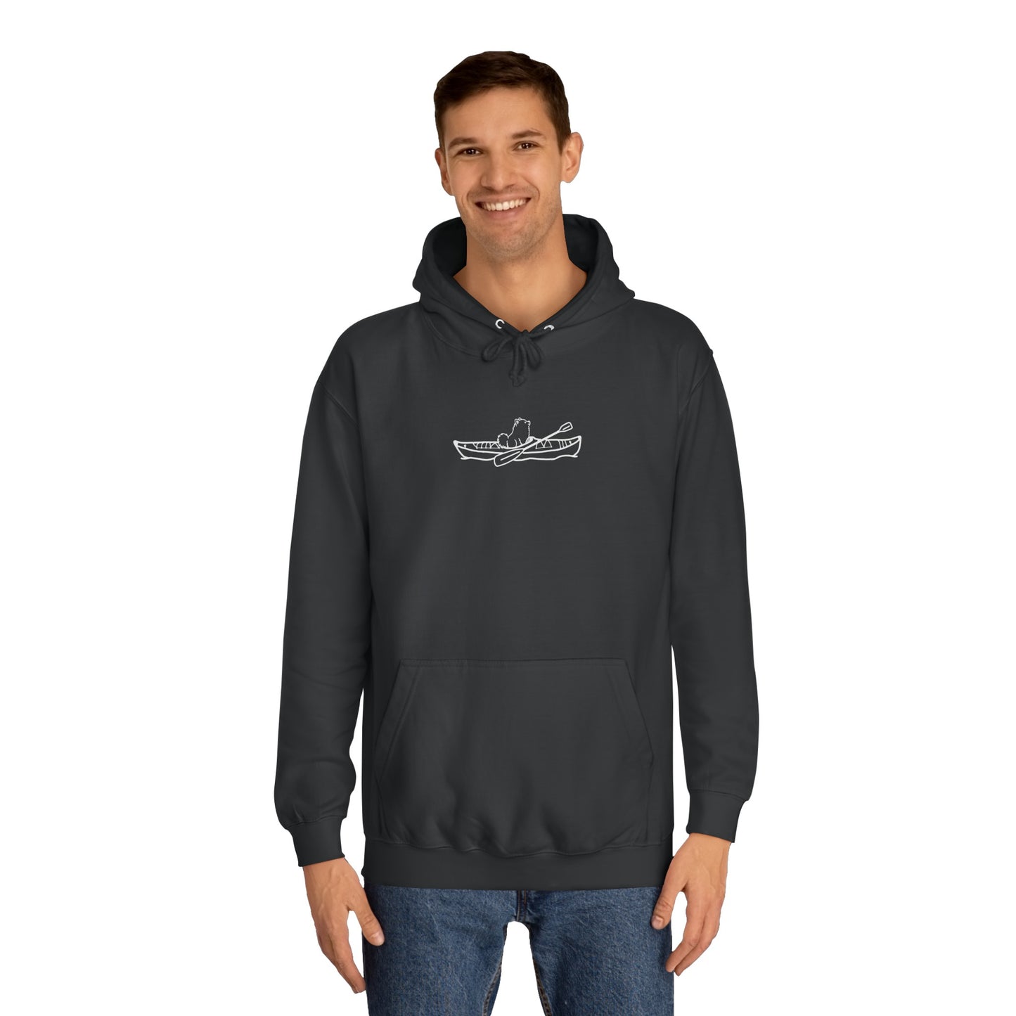 Kayak Dog - Pomeranian Plain - Unisex Medium Weight Hoodie