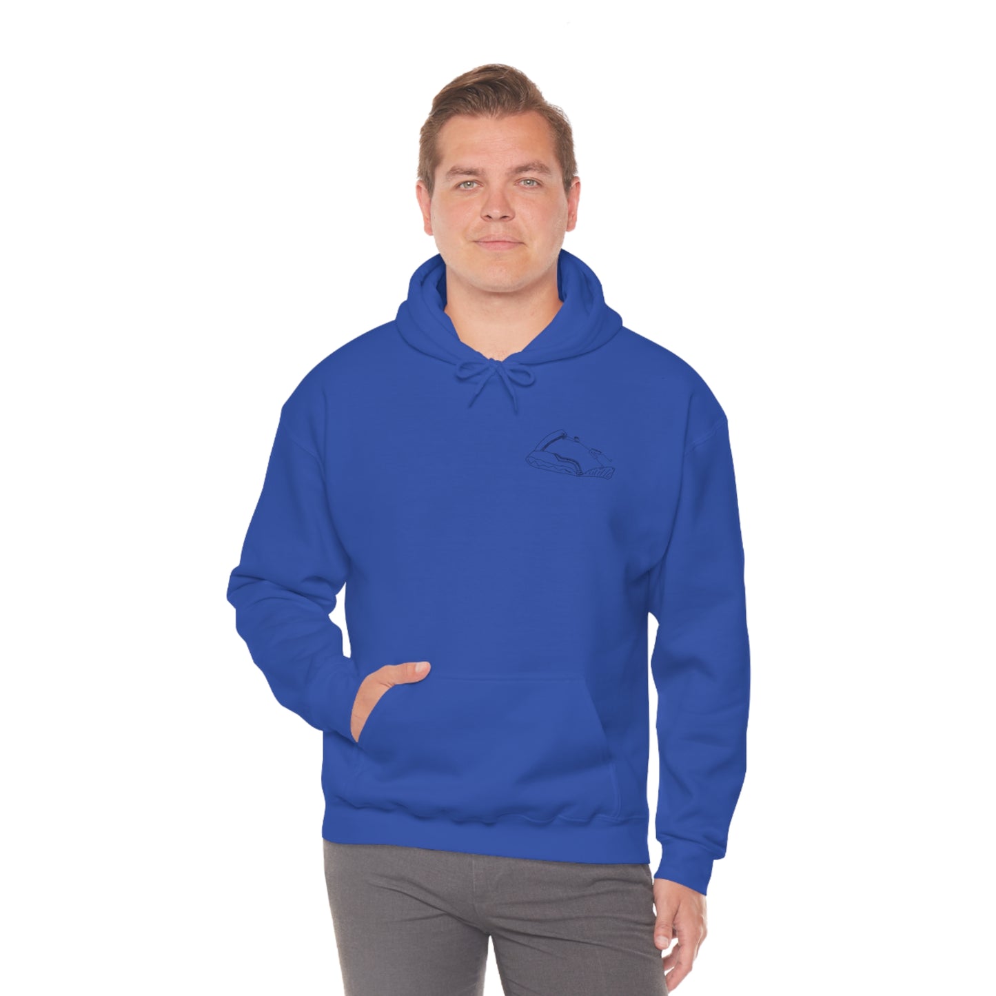 Okauchee Lake, Falling Off Standup Jetski - Unisex Heavy Blend Hooded Sweatshirt