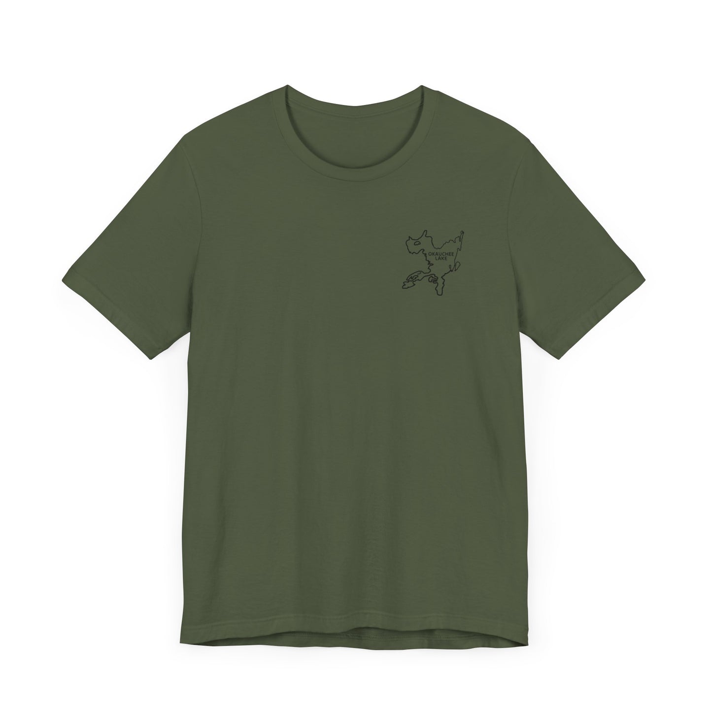 Bow fishing and Okauchee Lake Model - Unisex Lightweight Short Sleeve Tee