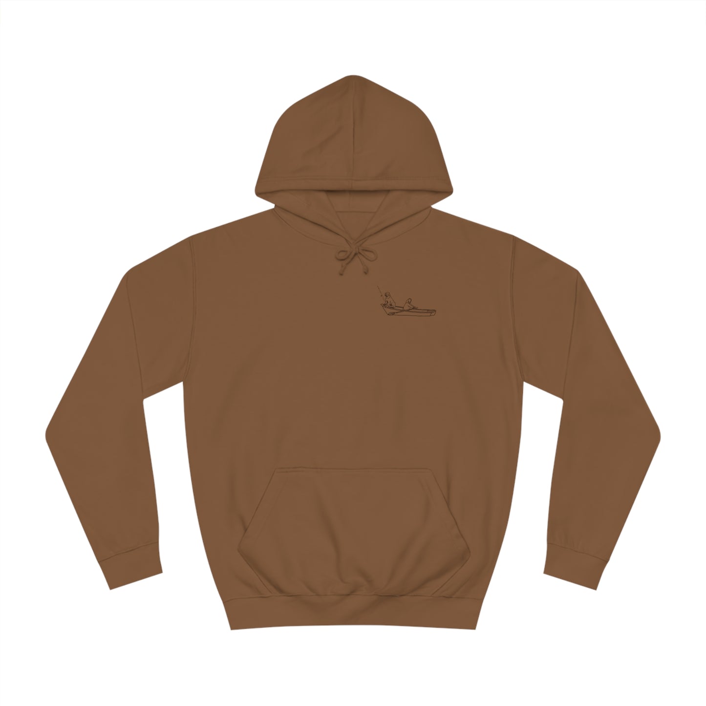 Manitowish Waters Row Boat Dog Fishing Patch - Unisex Hoodie Medium Weight