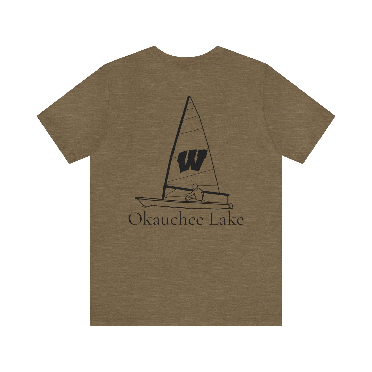 Wisconsin Sailing - Okauchee Lake Unisex Lightweight Short Sleeve Tee