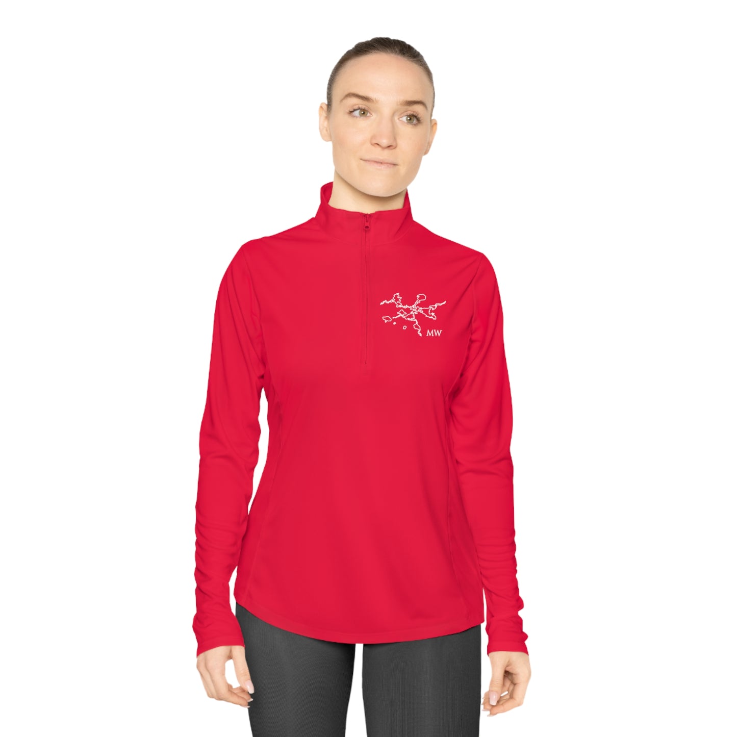 Manitowish Waters Plain Front Patch Women's Quarter-Zip Pullover