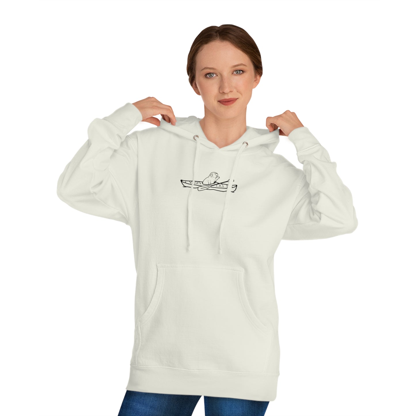 Kayak Dog - English Bulldog Basic - Unisex Hooded Sweatshirt ITC