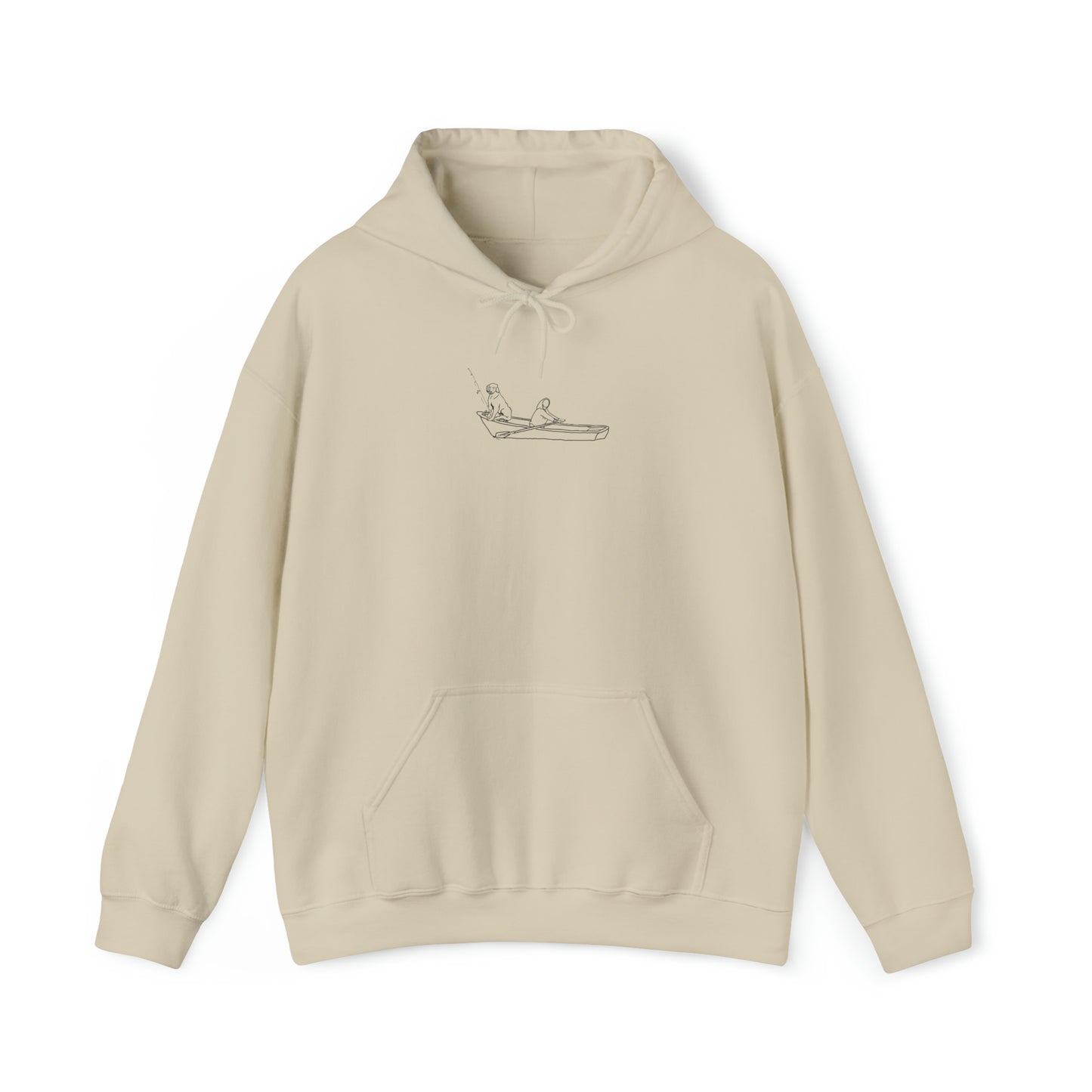 Unisex Heavy Blend Hooded Sweatshirt - row boat dog