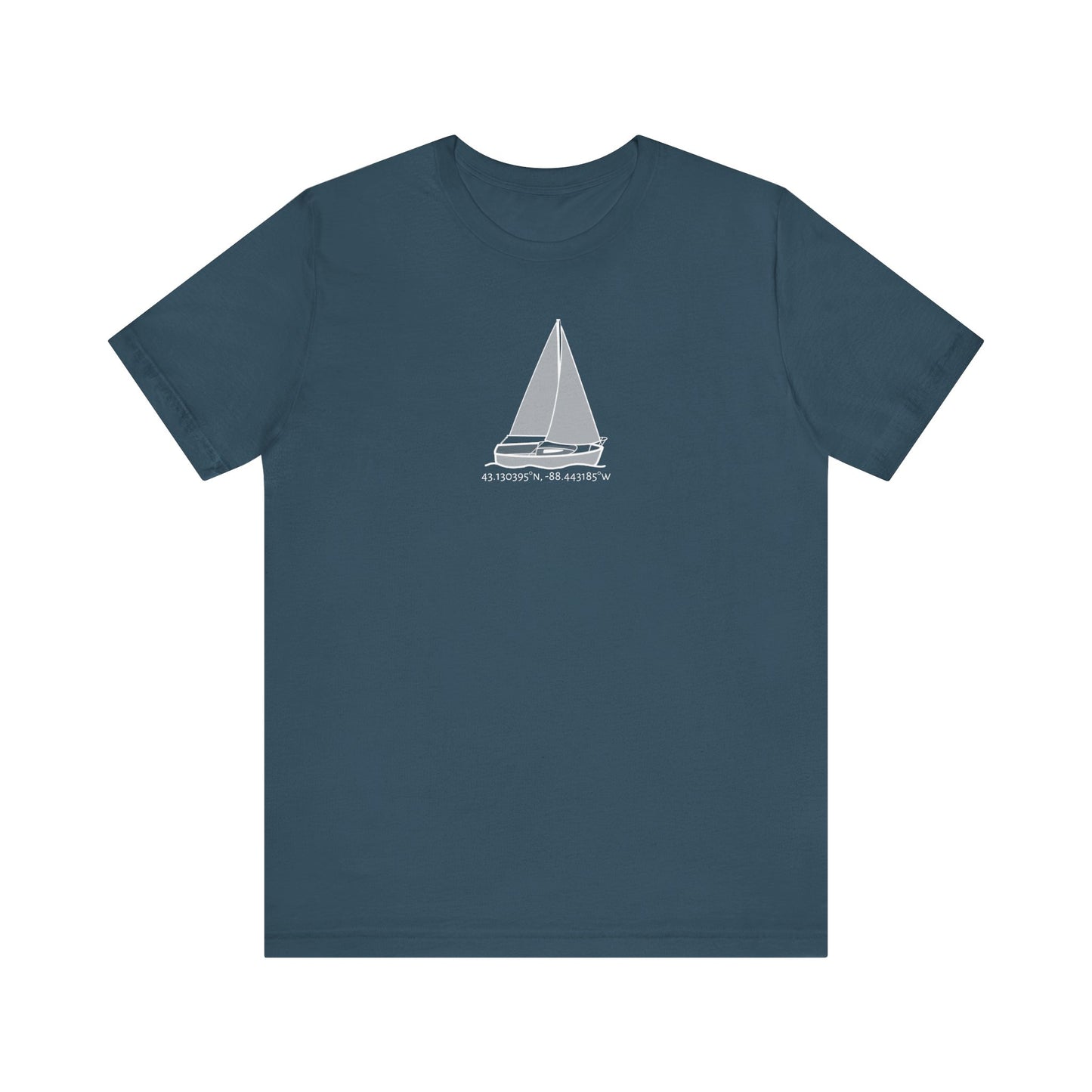 Unisex Lightweight Short Sleeve Tee (Comfort Sailboat Design)