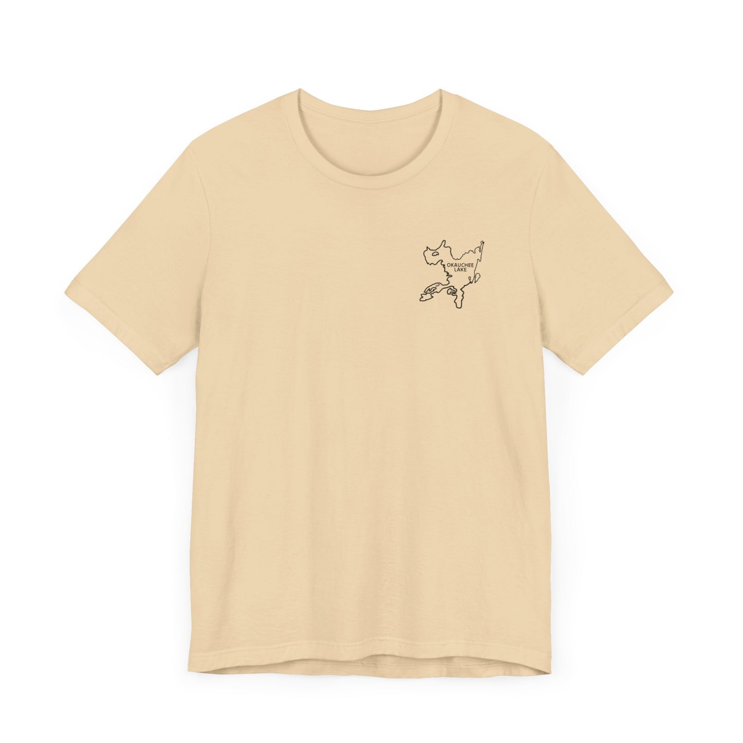 Bow fishing and Okauchee Lake Model - Unisex Lightweight Short Sleeve Tee