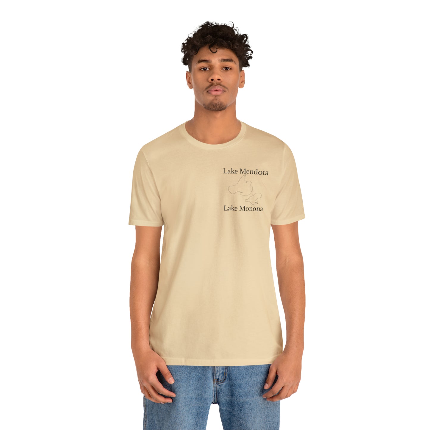 Mendota/Monona , sailboat Badger Logo - Bella & Canvas Short Sleeve