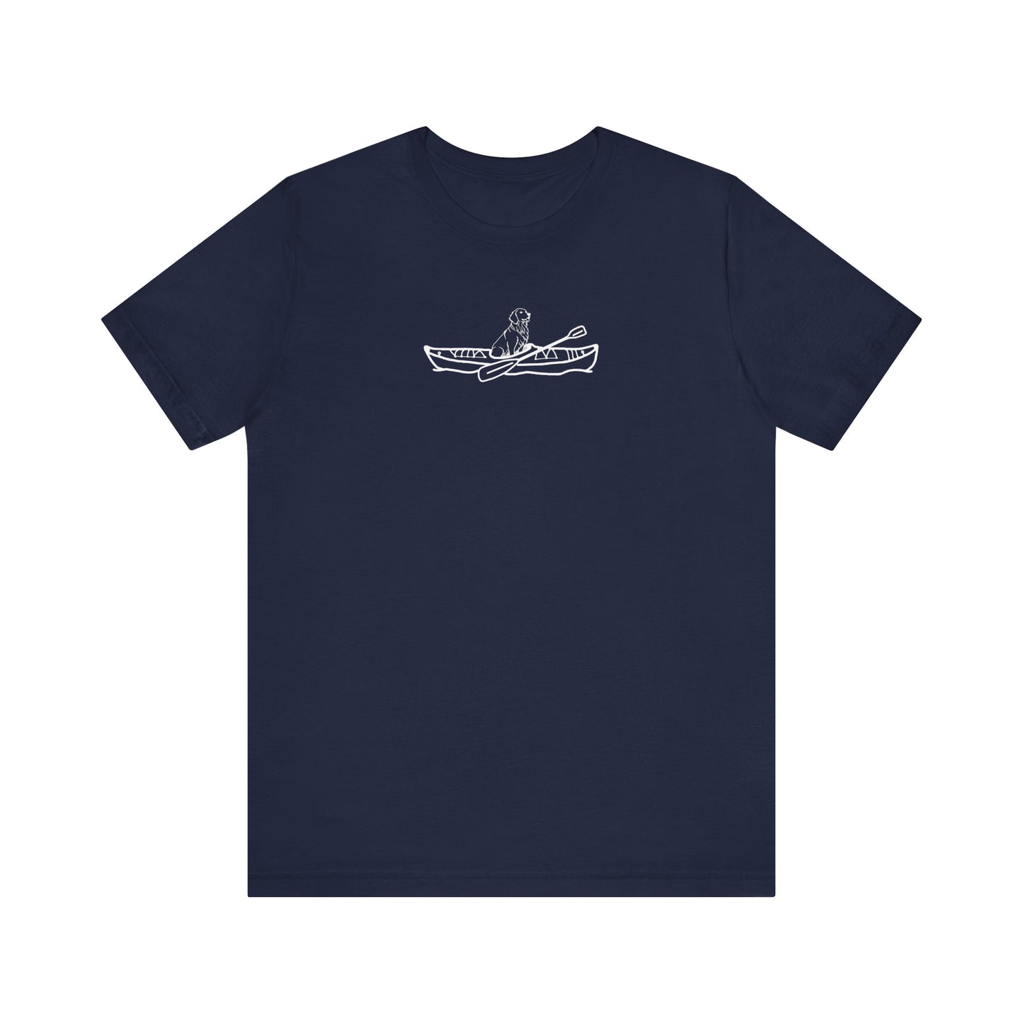 Kayak Dog Golden Retriever Unisex Lightweight Short Sleeve Tee (BC)