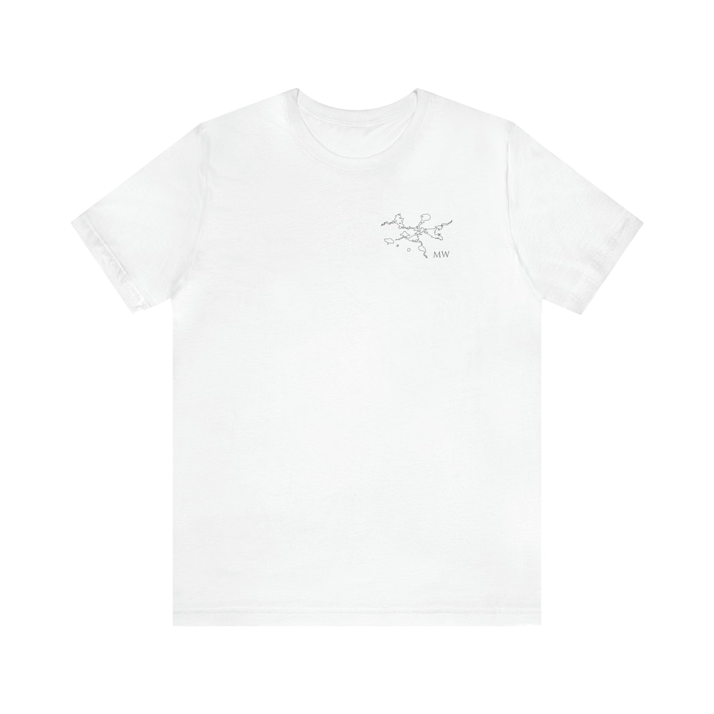 Sailing and Coordinates - Manitowish Waters Unisex Lightweight Short Sleeve Tee