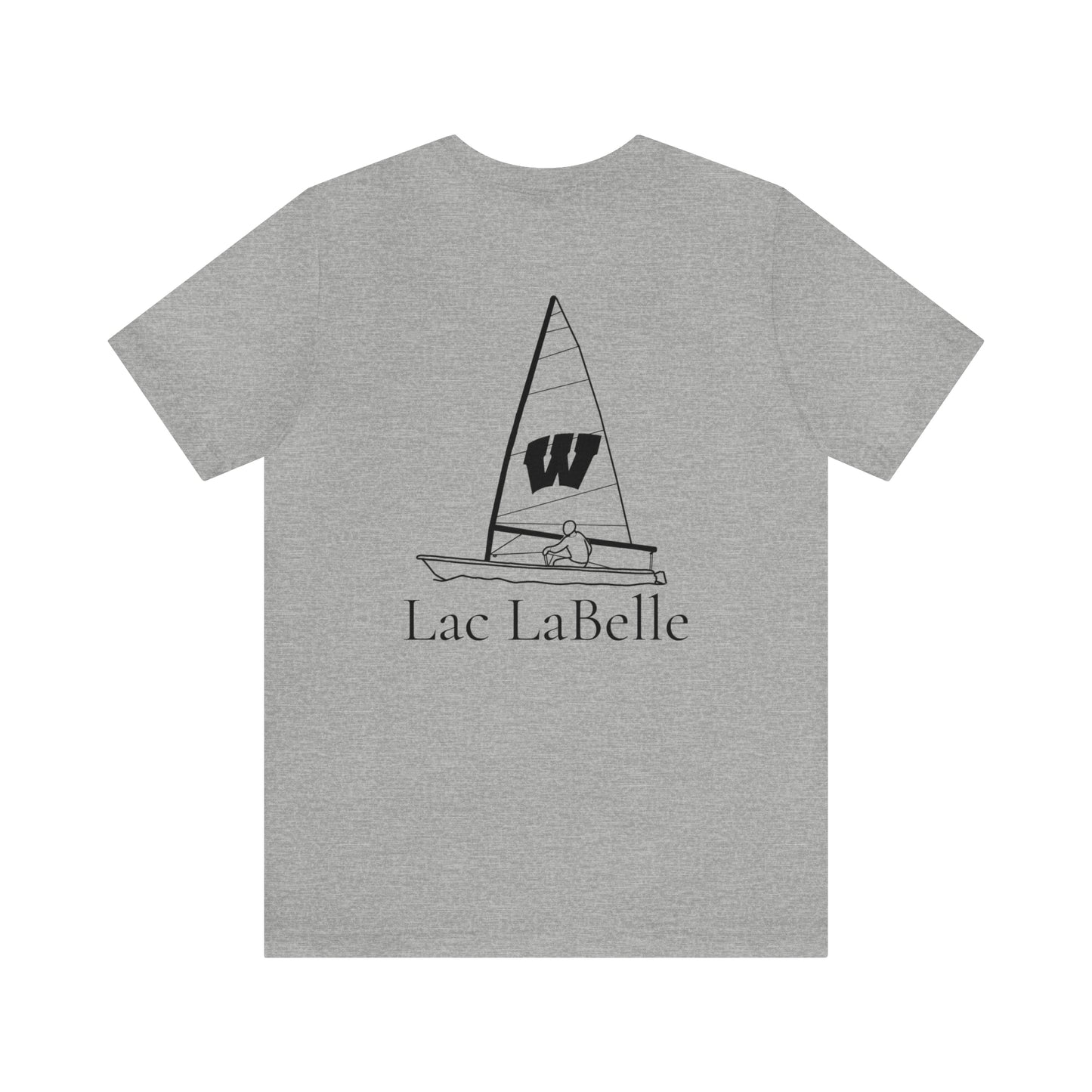 Wisconsin Sailing - Lac LaBelle Unisex Lightweight Short Sleeve Tee