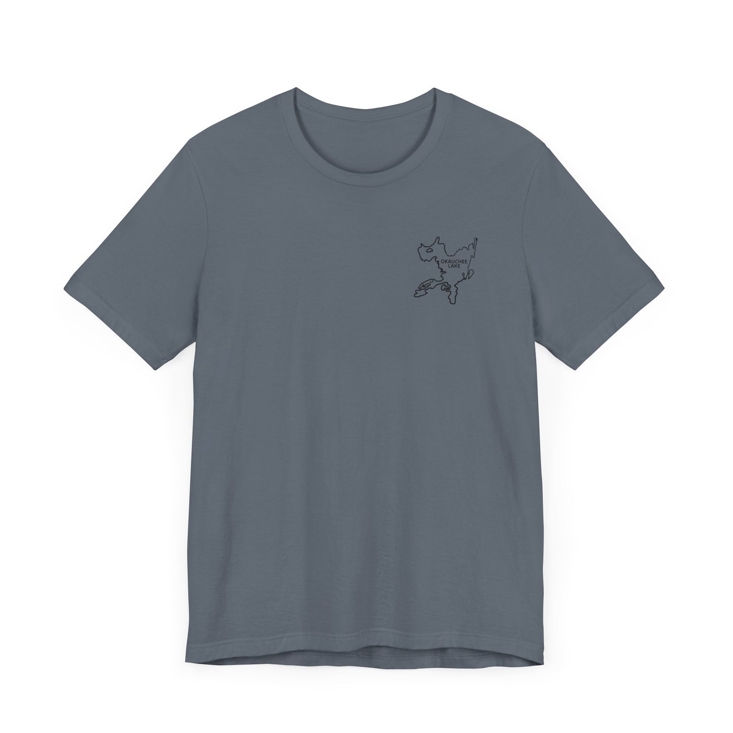 Bow fishing and Okauchee Lake Model - Unisex Lightweight Short Sleeve Tee