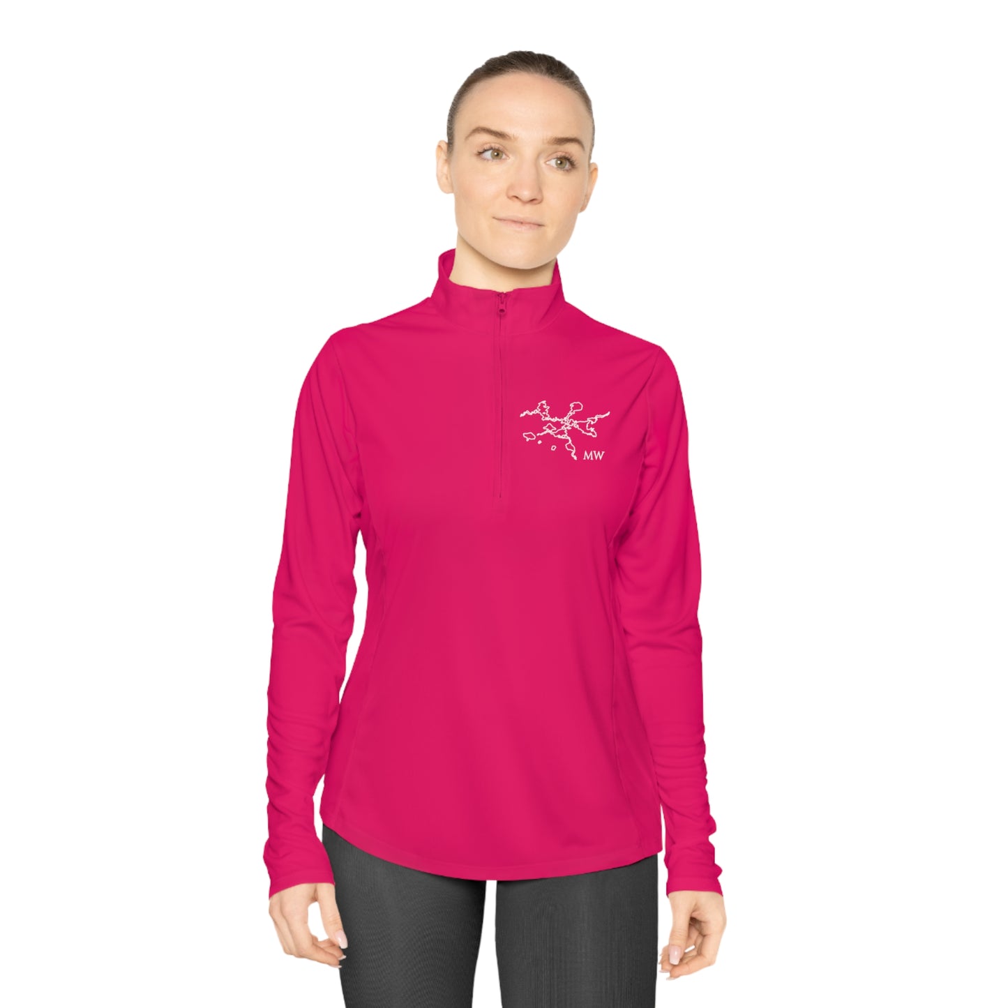Manitowish Waters Plain Front Patch Women's Quarter-Zip Pullover