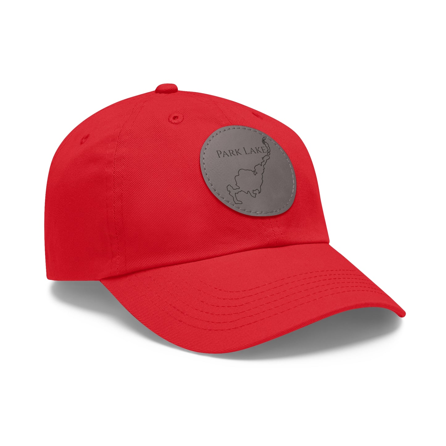 Park Lake Embroidered Hat with Leather Patch
