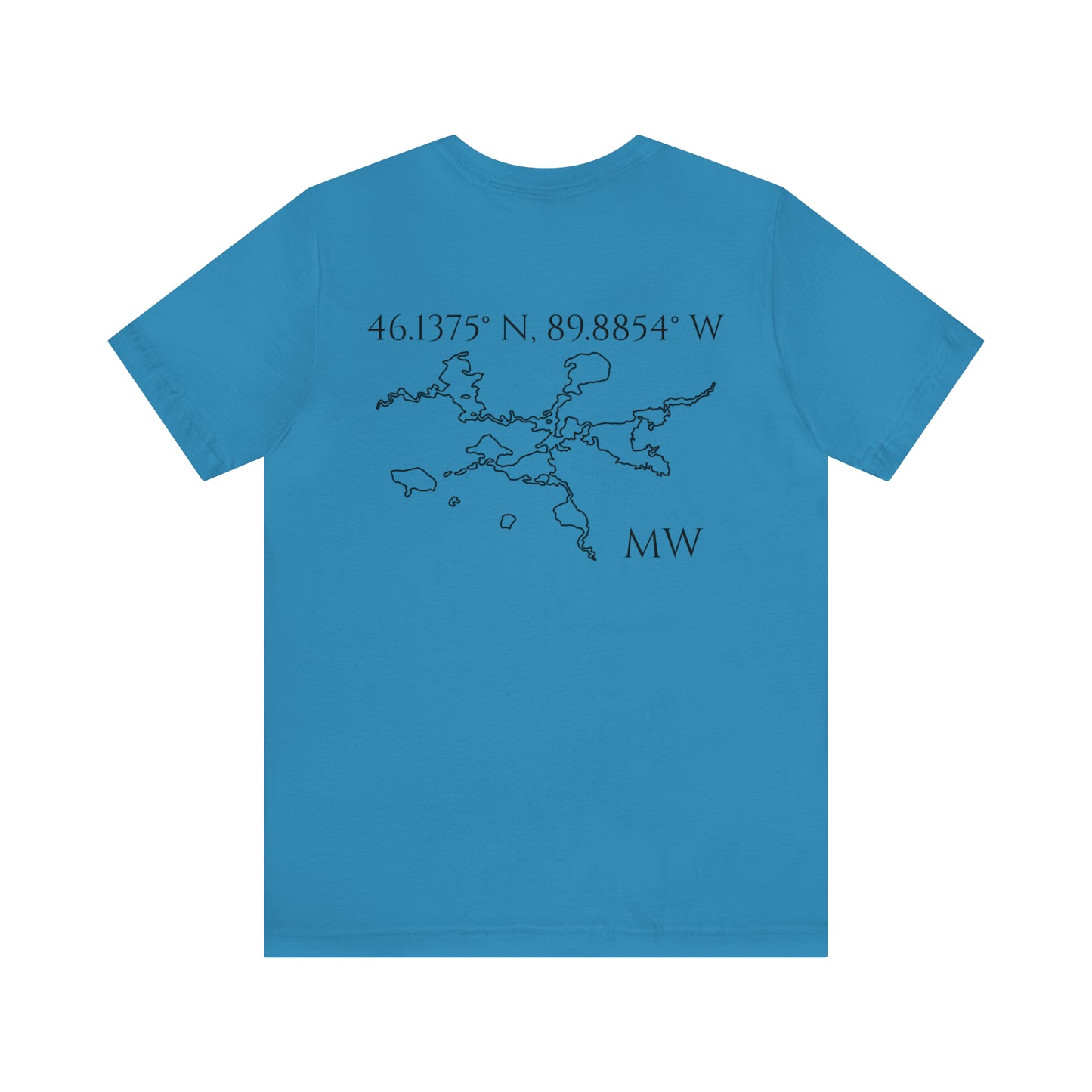 Sailing Patch - Manitowish Waters Unisex Lightweight Short Sleeve Tee