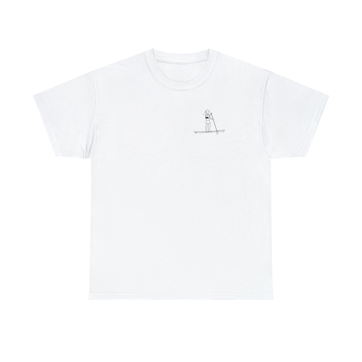 Paddle Board Girl - Park Lake Unisex Heavy Tee Shirt