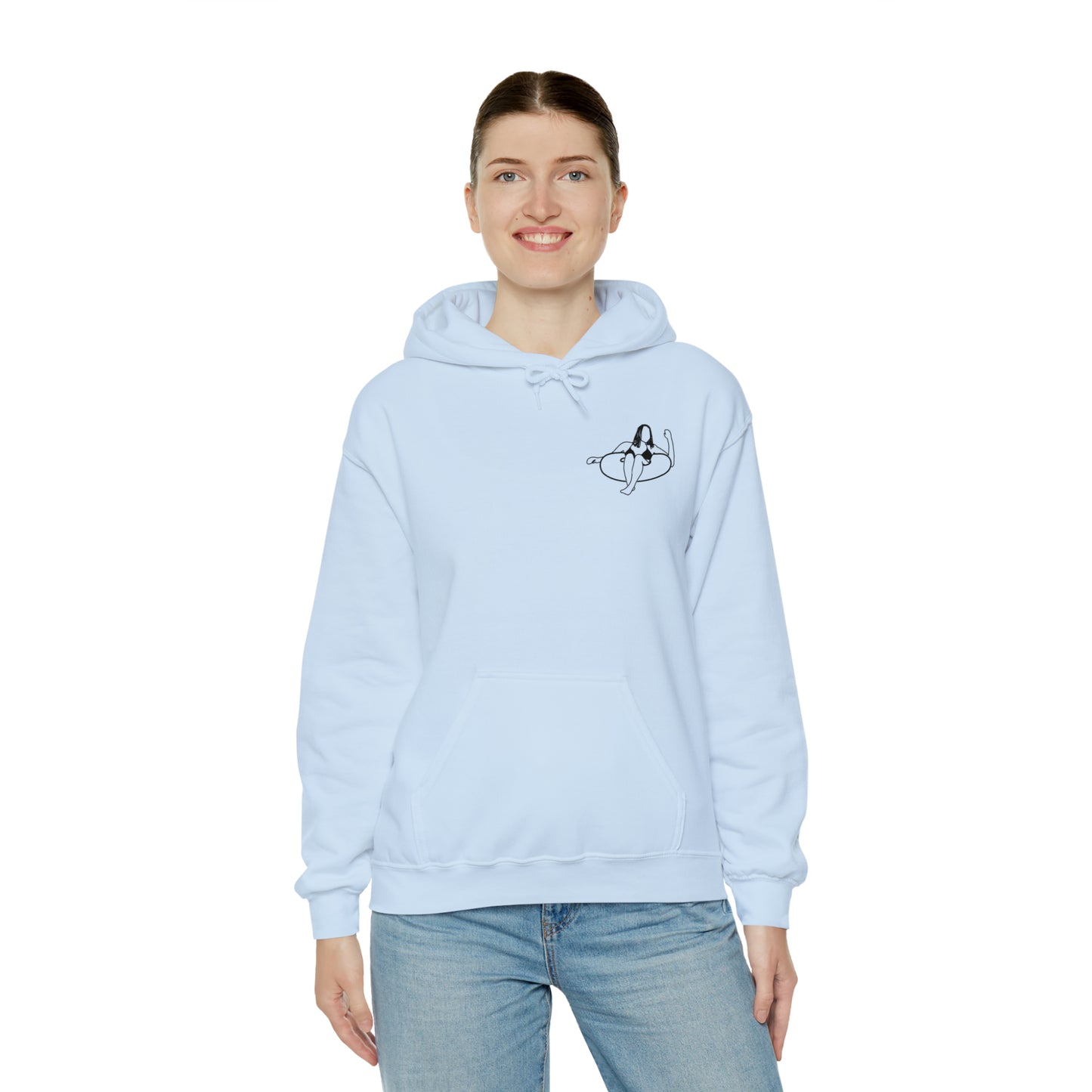 Eagle River Inner Tube Girl - Unisex Heavy Blend Hooded Sweatshirt