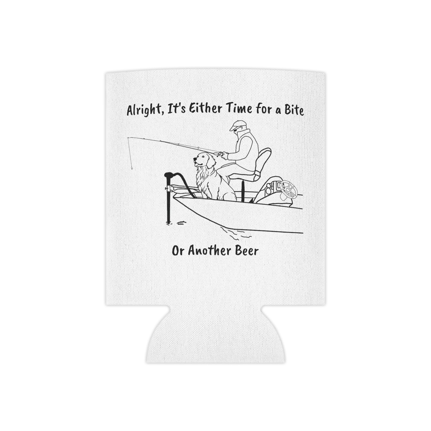 Okauchee Lake Bite or Beer with Golden Retriever Koozie