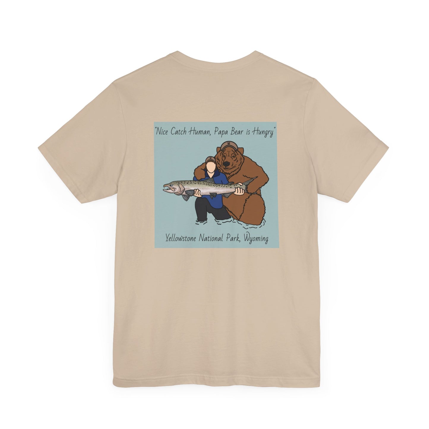 Papa Bear Yellowstone National Park Unisex Lightweight Short Sleeve Tee