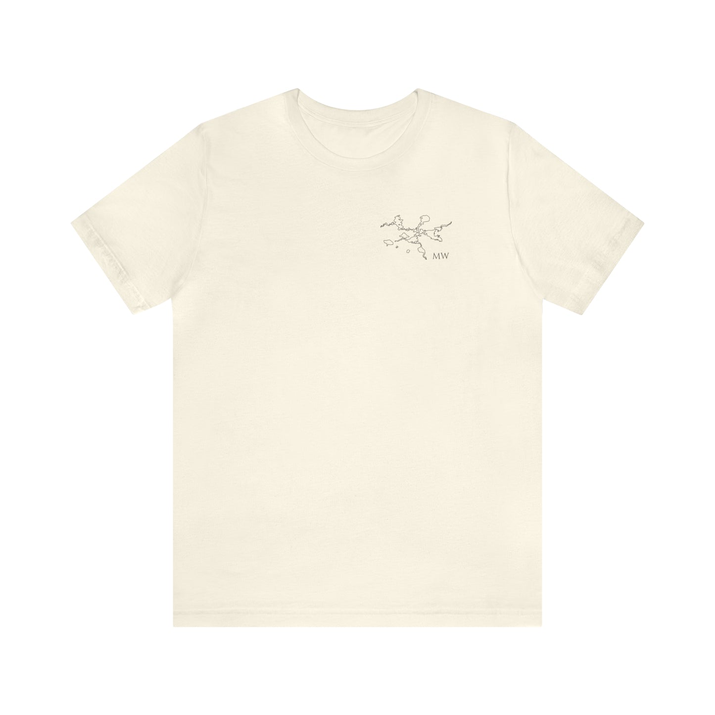 Manitowish Waters Plain Lake Patch - Unisex Lightweight Short Sleeve Tee