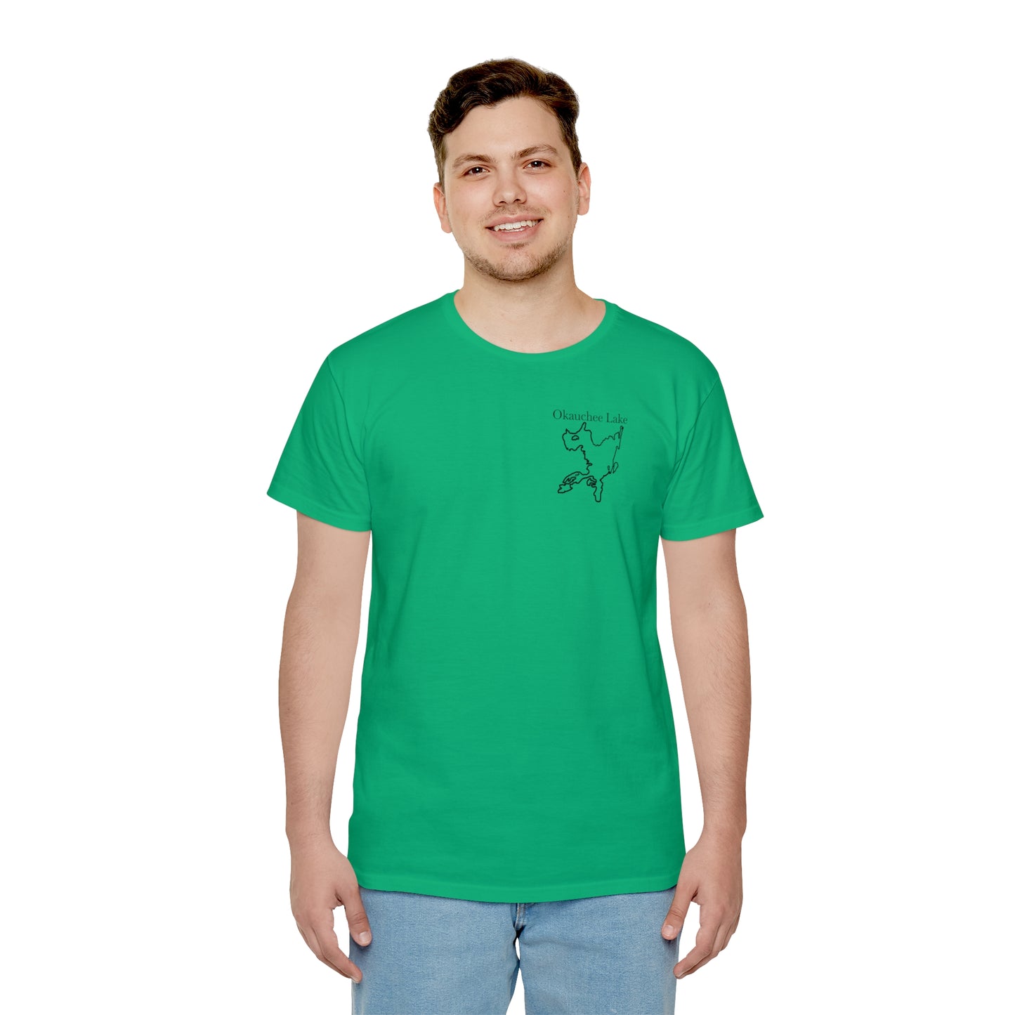 Okauchee Lake, kayak back - Unisex Lightweight short sleeve