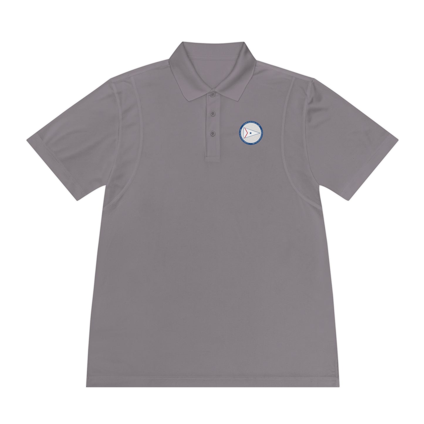 La Belle Yacth Club Logo Circle Patch Men's Sport Polo Shirt