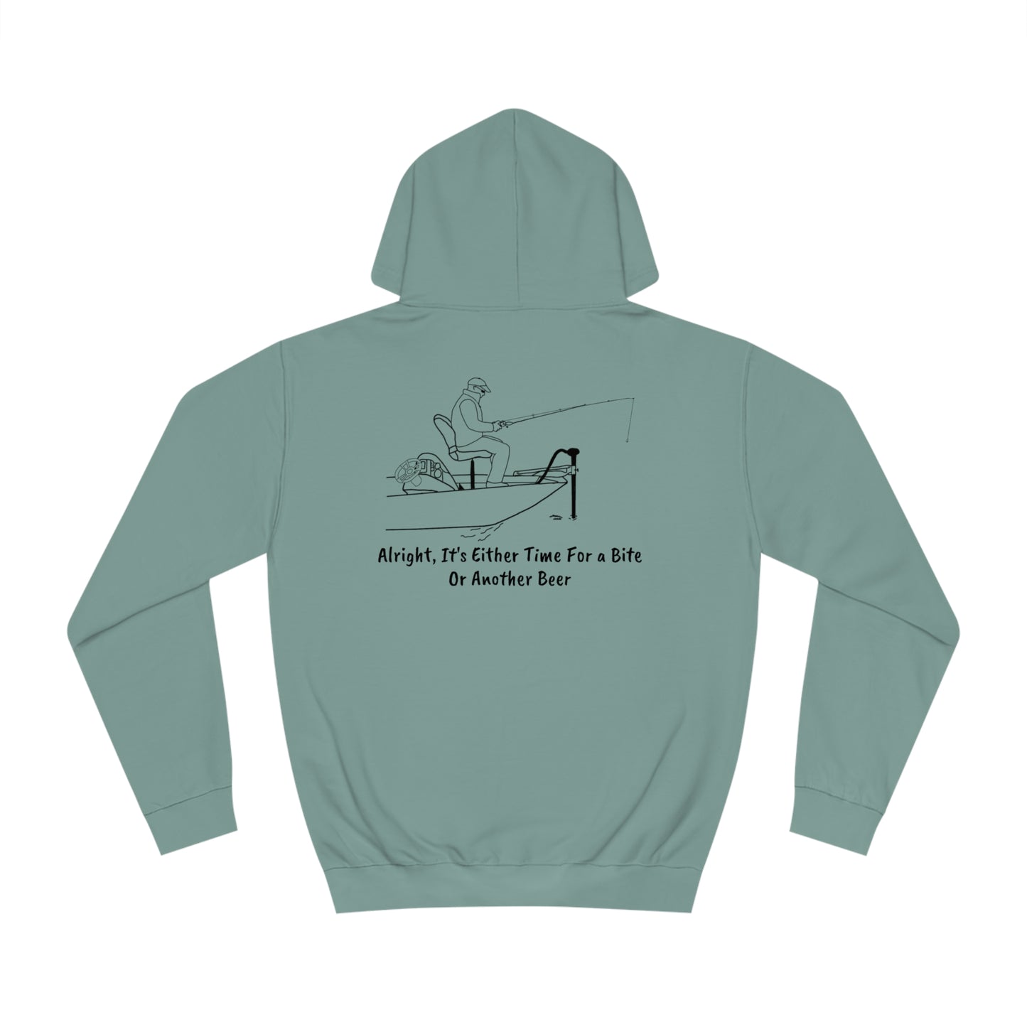 Manitowish Waters Trolling Motor Fishing, Bite Or Beer - Unisex Hoodie Medium Weight