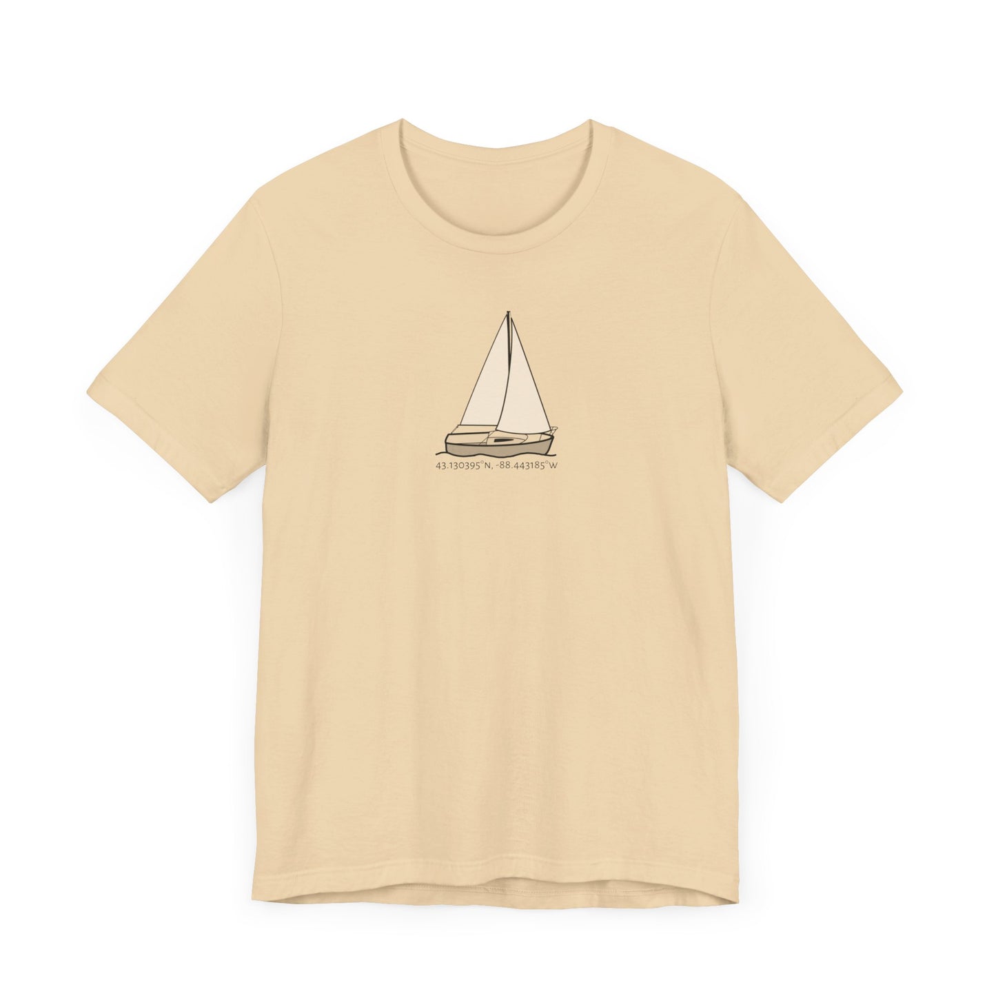 Unisex Lightweight Short Sleeve Tee (Comfort Sailboat Design)