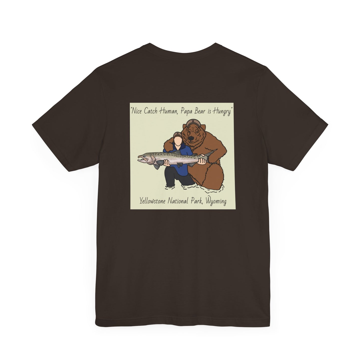 Papa Bear Yellowstone National Park Unisex Lightweight Short Sleeve Tee
