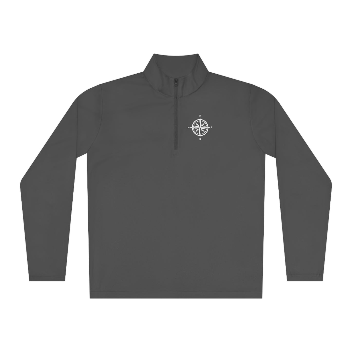 Lake Arbutus Unisex Quarter-Zip - compass rose patch