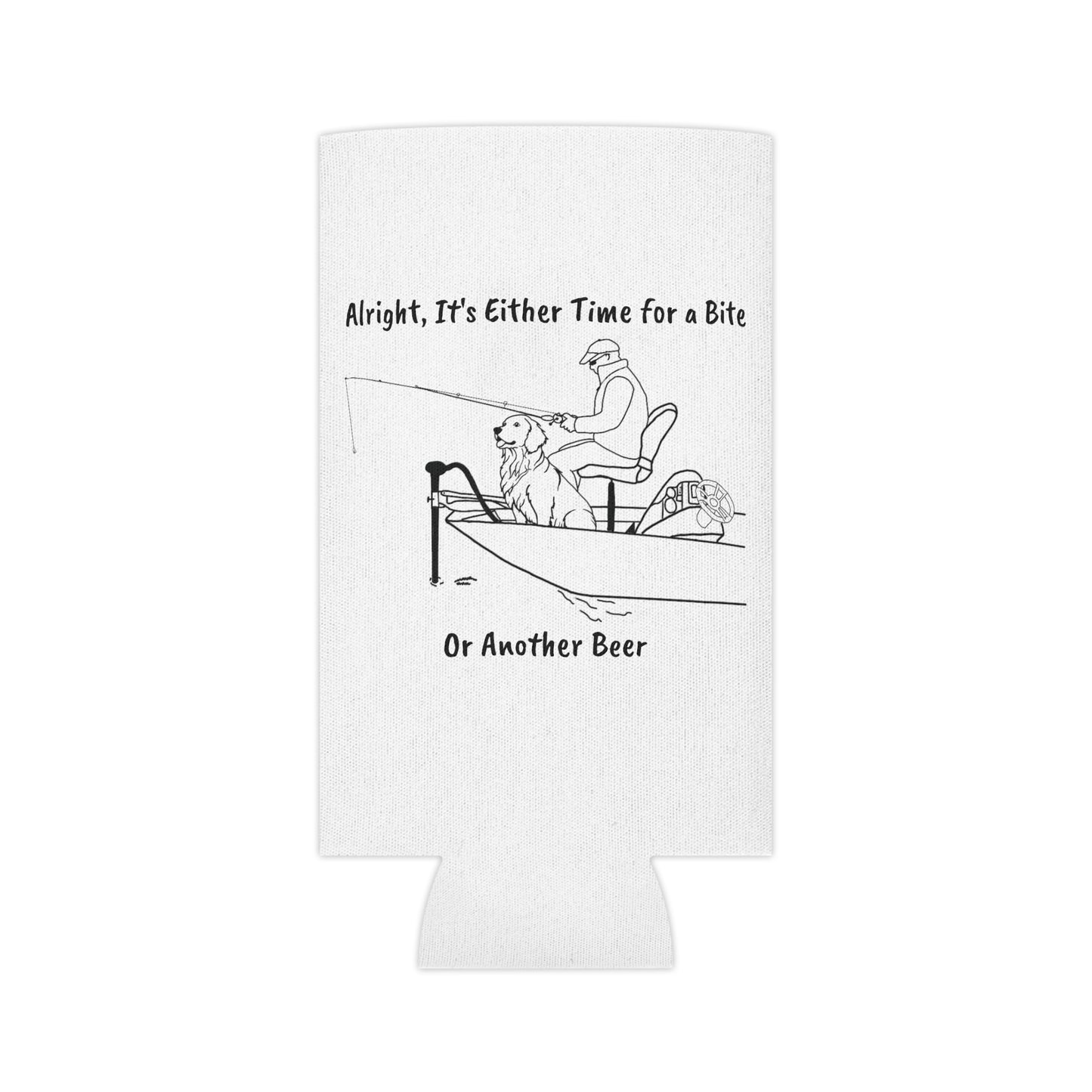 Okauchee Lake Bite or Beer with Golden Retriever Koozie