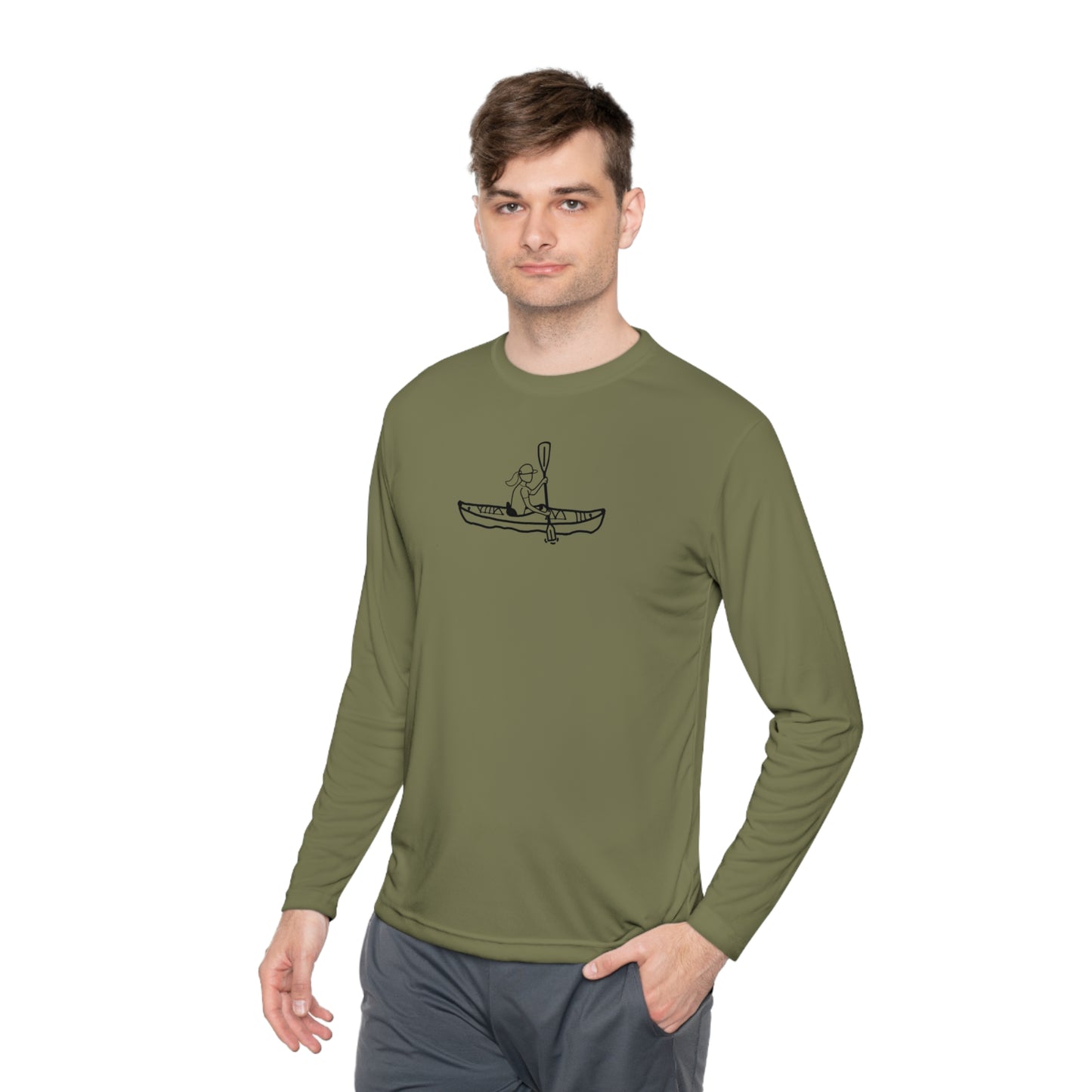 Lightweight Long Sleeve Tee (Kayak Girl Design)