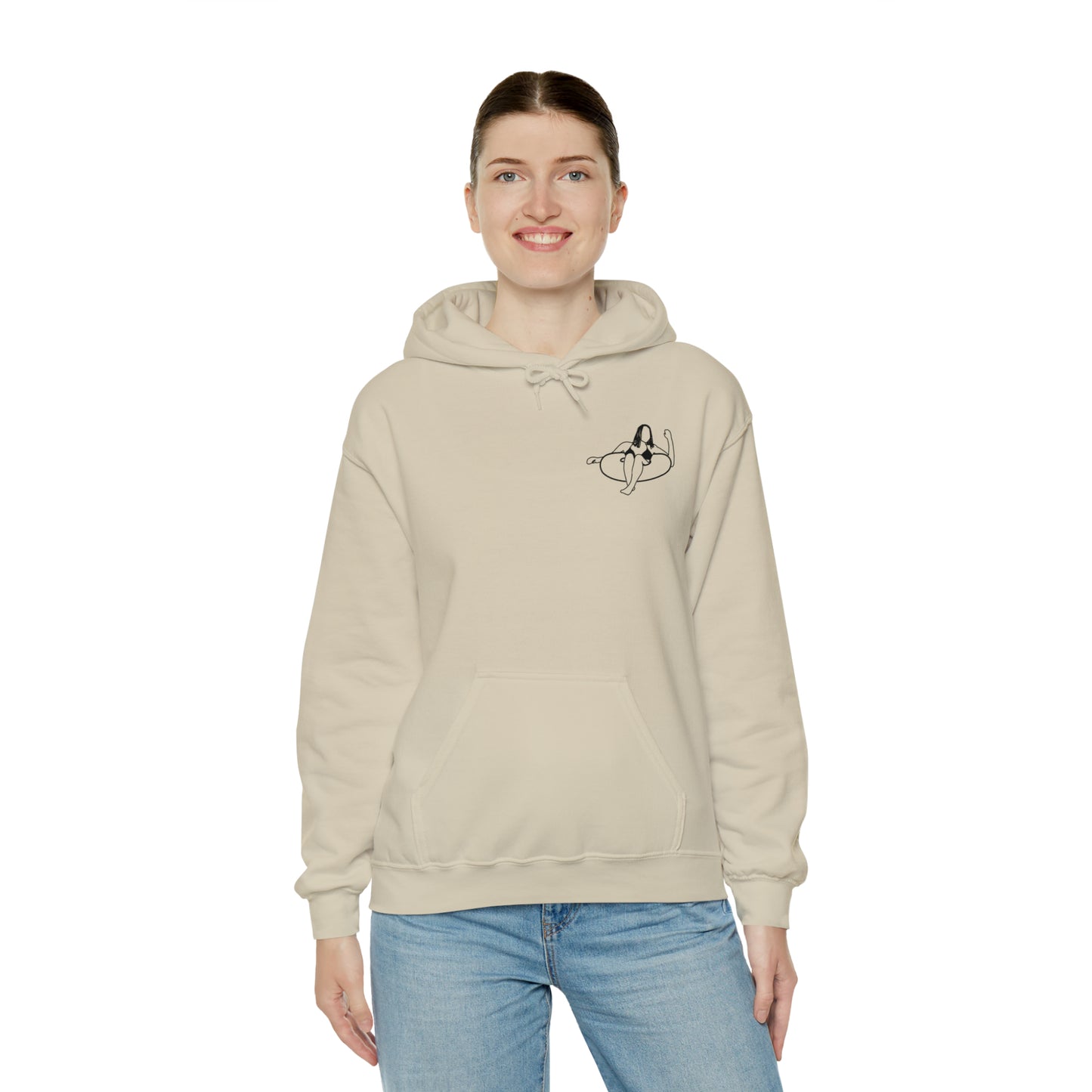 Eagle River Inner Tube Girl - Unisex Heavy Blend Hooded Sweatshirt