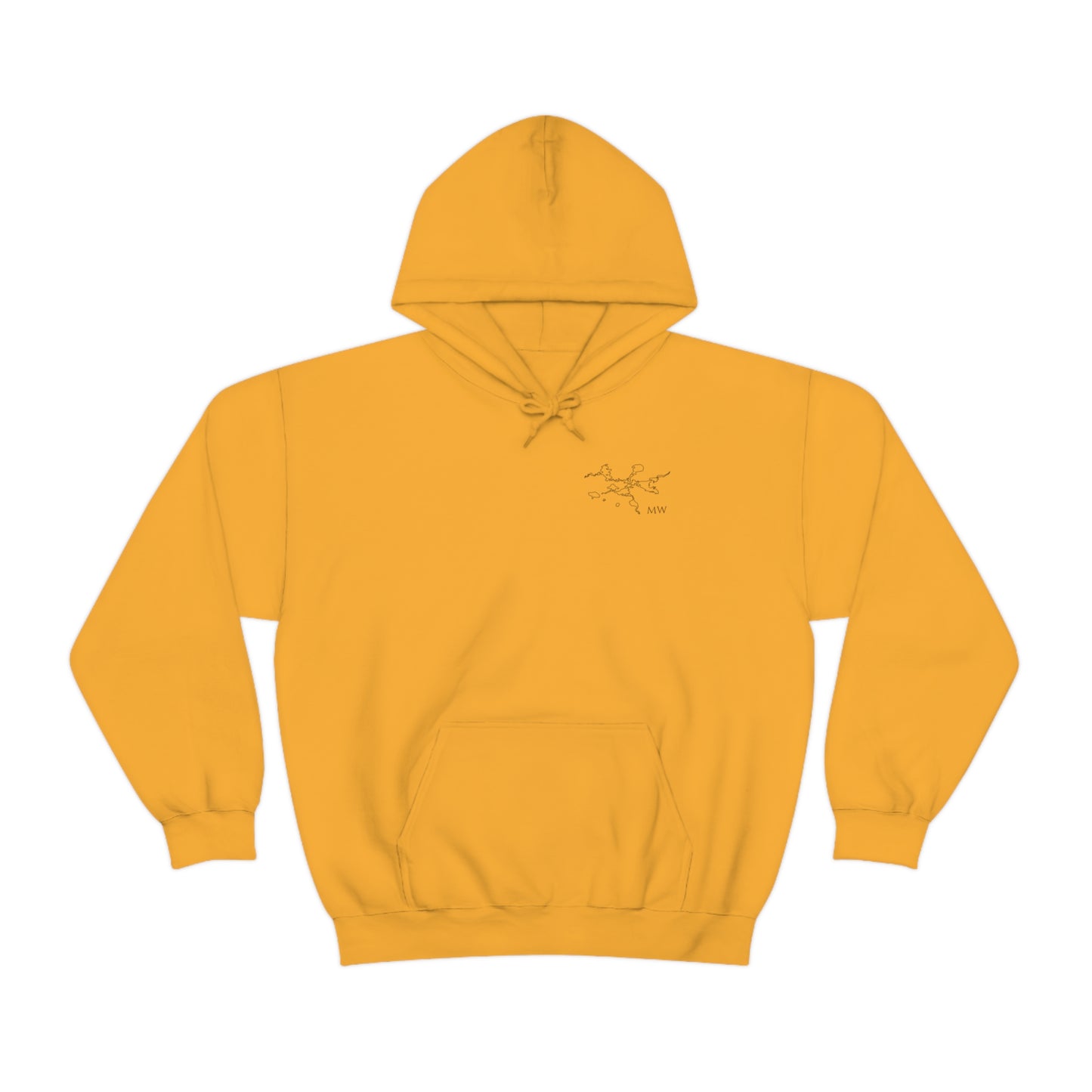Manitowish Waters Surfing Sketch - Unisex Heavy Blend Hooded Sweatshirt