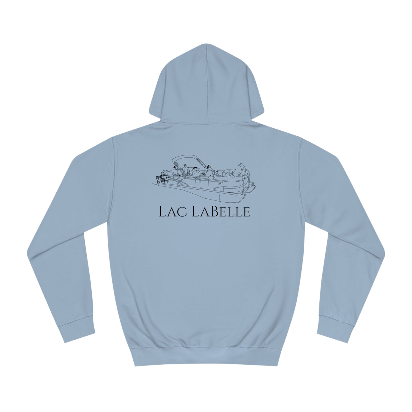 Pontoon Boat Family With Dogs - Lac LaBelle Unisex Hoodie Medium Weight