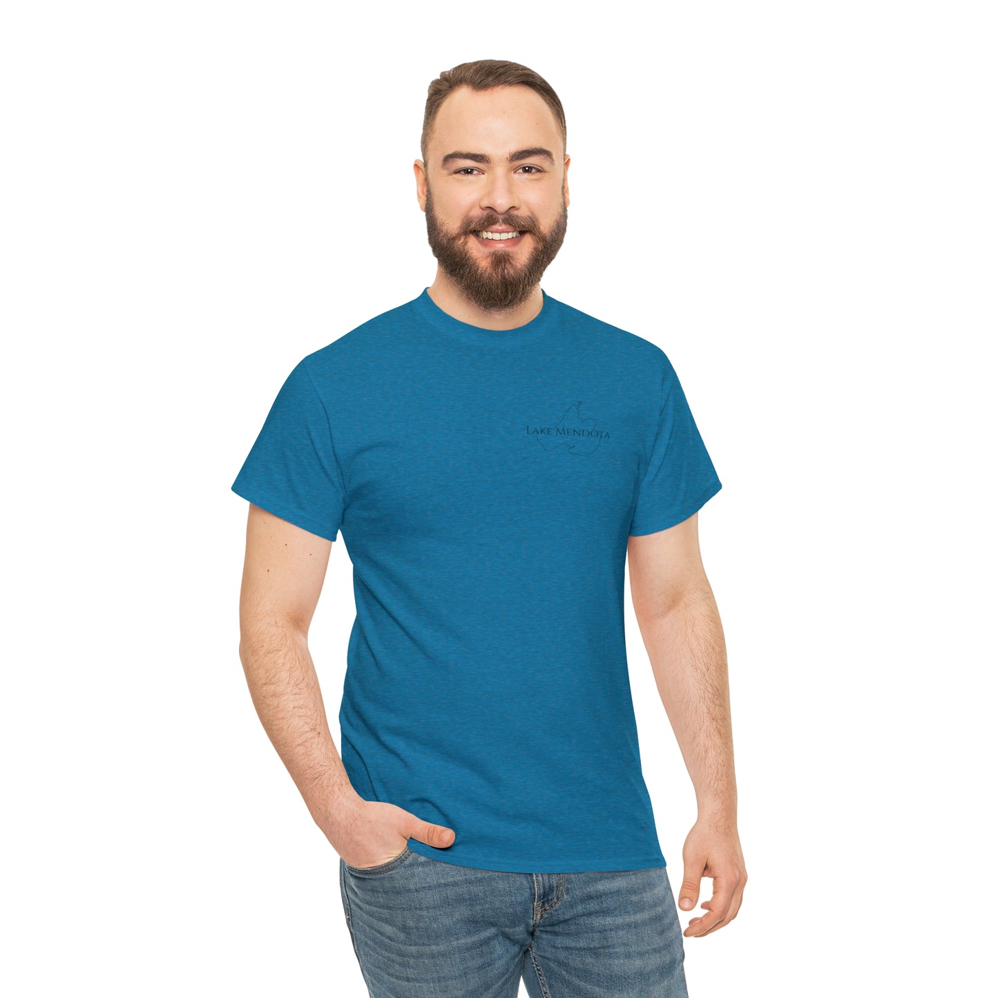 Lake Mendota, Wisconsin Sailing - Unisex Heavy Tee Shirt
