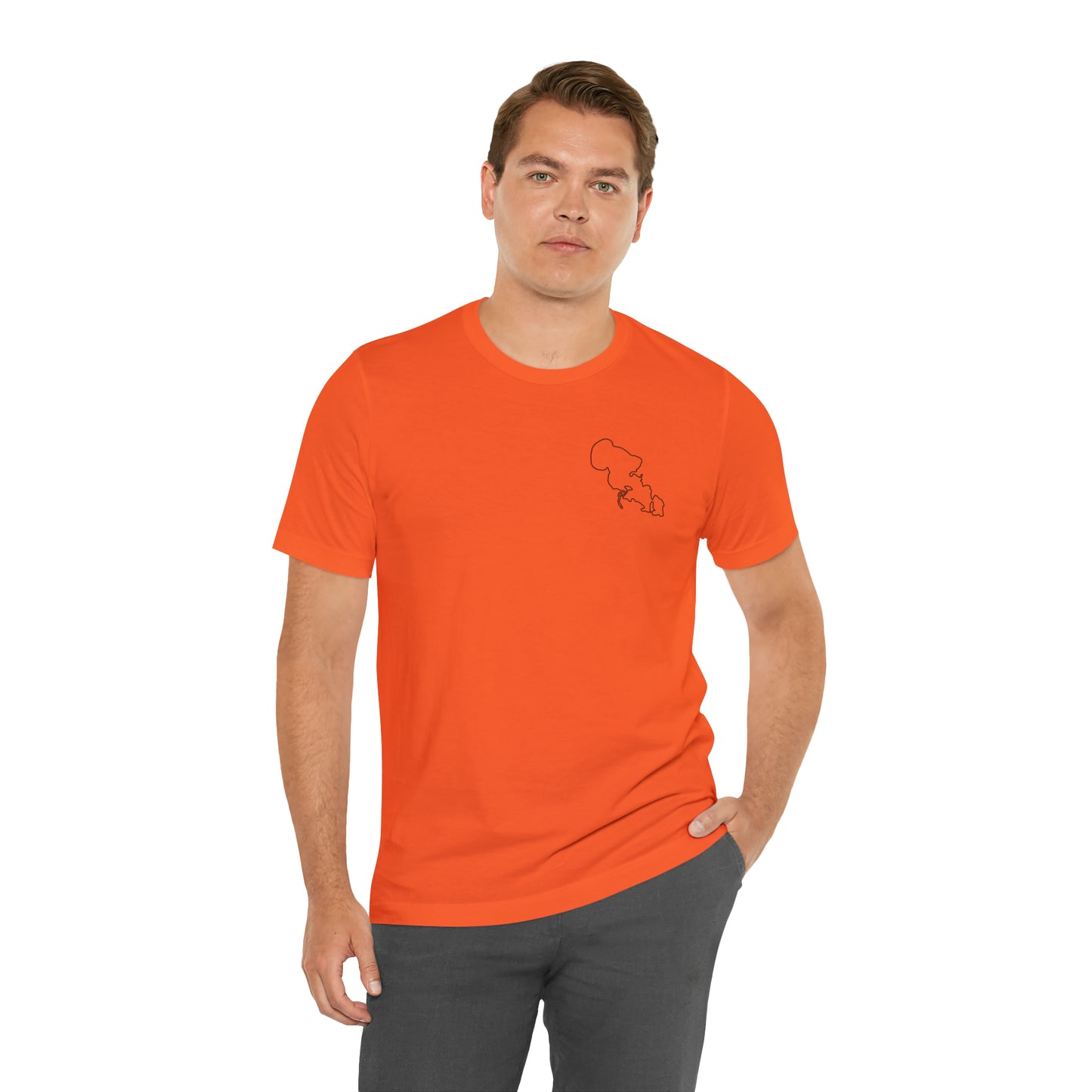Lac LaBelle, 2 Guys Fishing - Unisex Lightweight Short Sleeve Tee