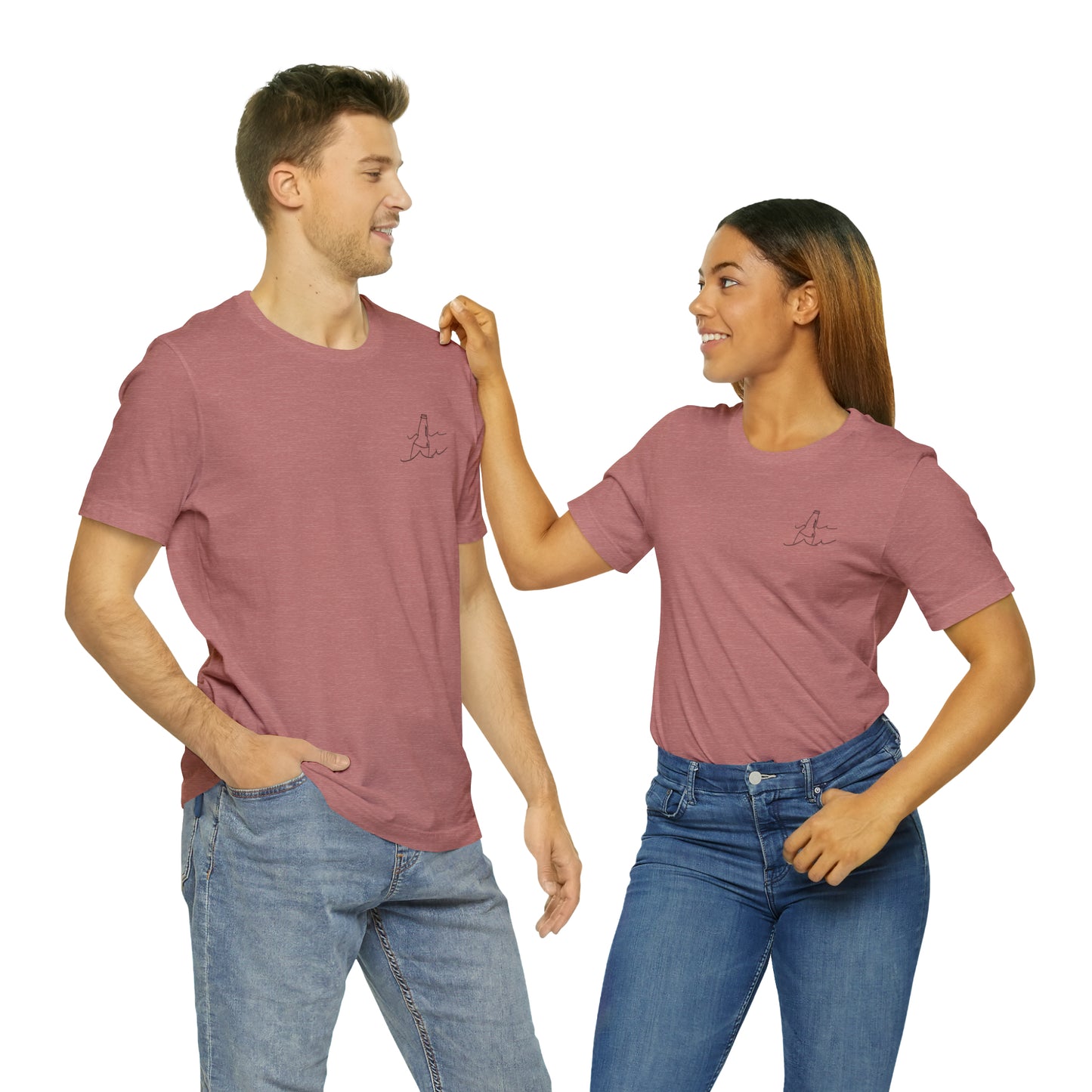 Bottle Patch - lac LaBelle Unisex Lightweight Short Sleeve Tee