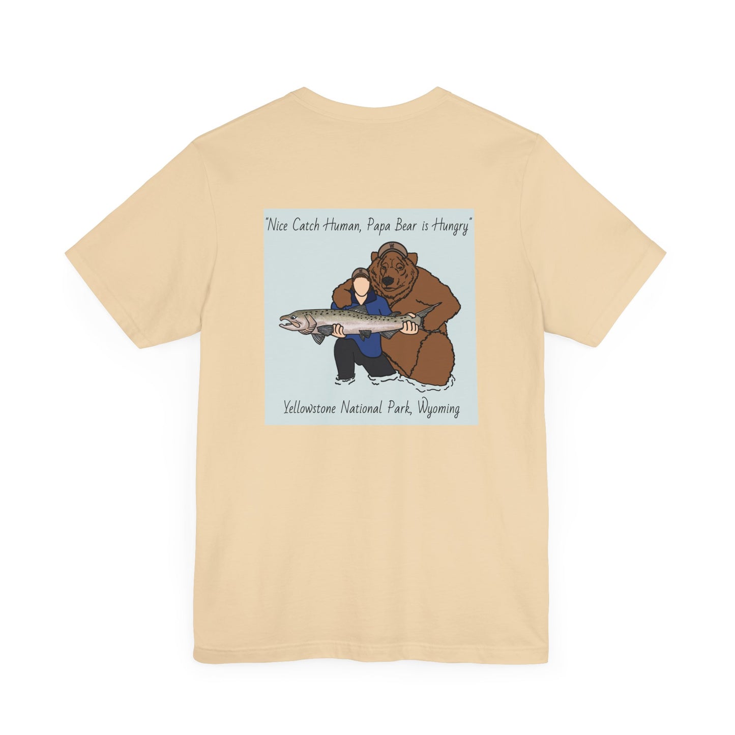 Papa Bear Yellowstone National Park Unisex Lightweight Short Sleeve Tee