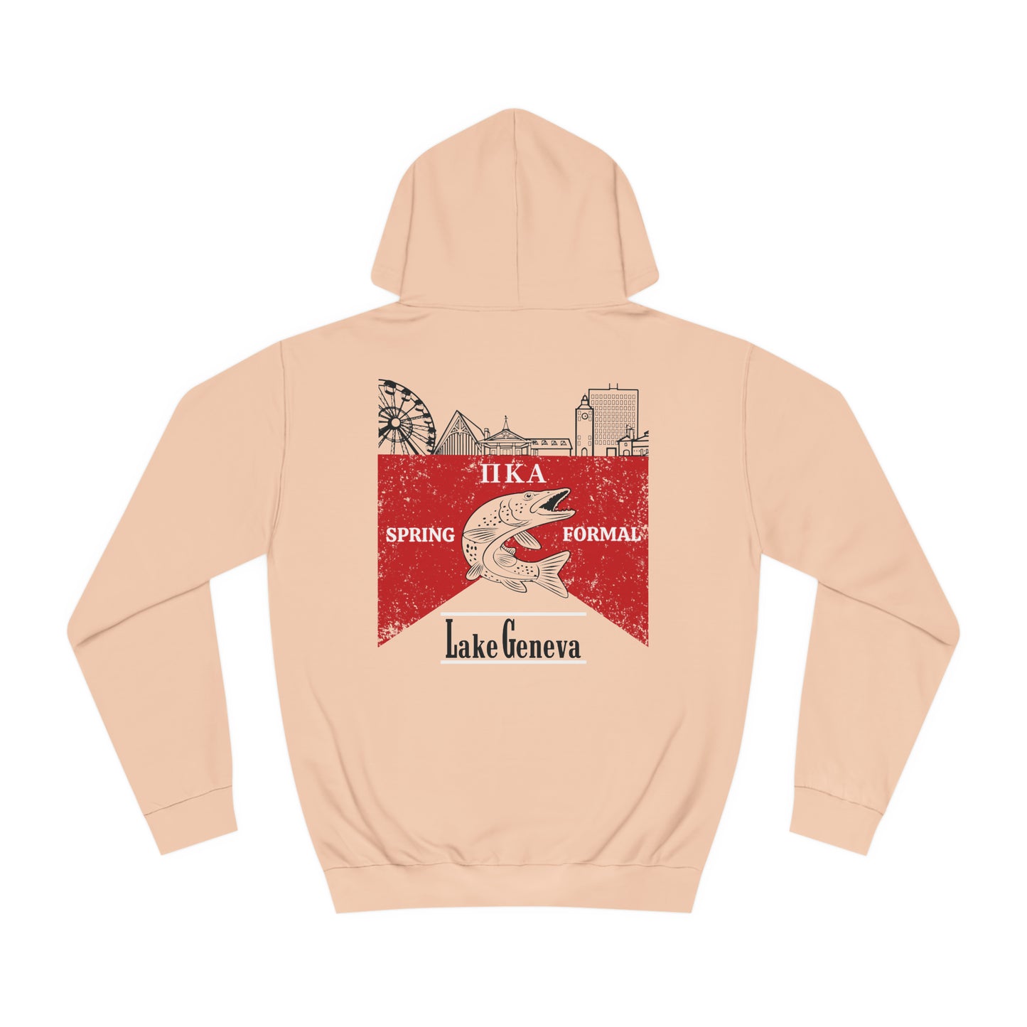 Pike Final Mockup Budweiser Red Unisex Hoodie Medium Weight