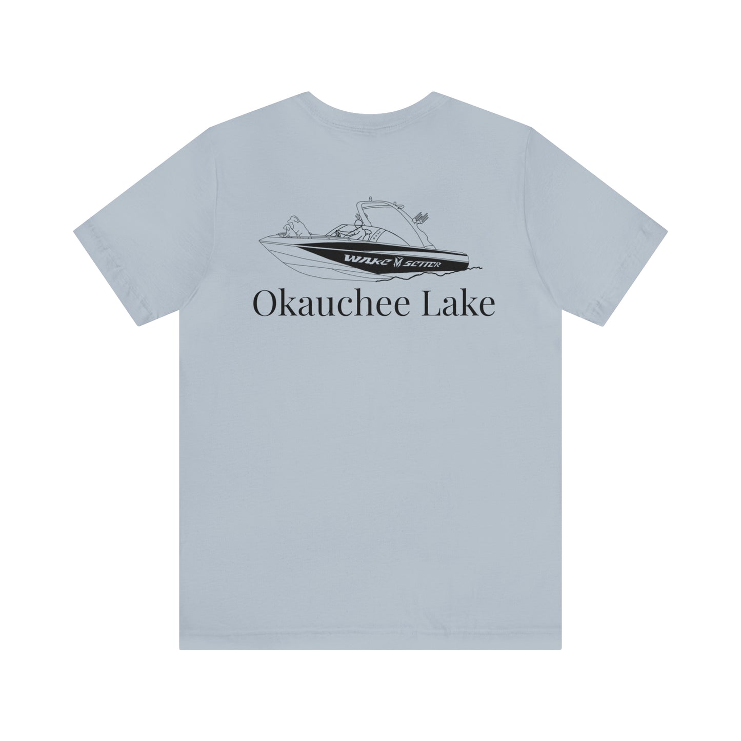 Standup Jetski Front, 2008 Malibu Wakesetter - Okauchee Lake Unisex Lightweight Short Sleeve Tee