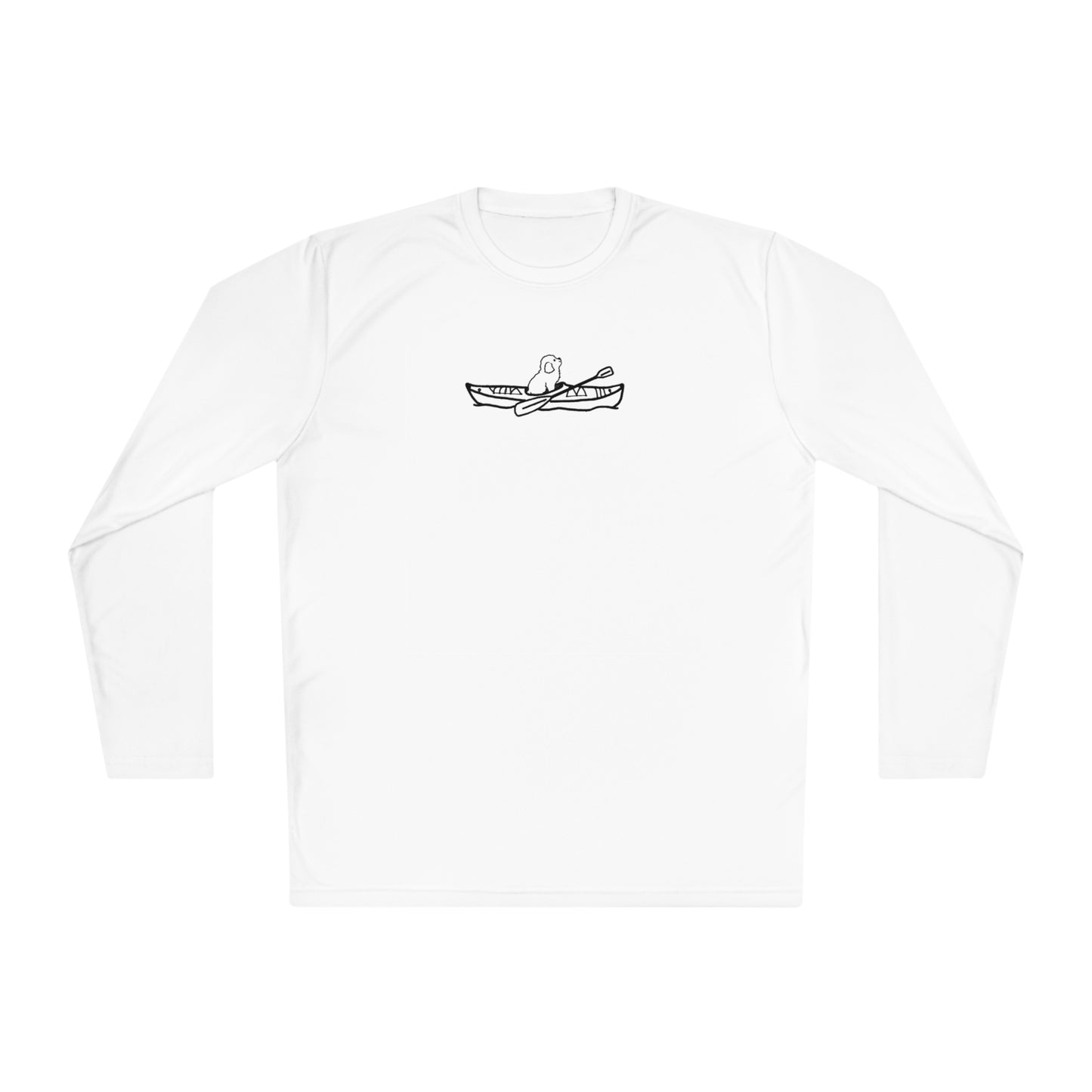 Kayak Dog - Mini Golden Doodle/Toy Poodle - Unisex Lightweight Sport Long Sleeve Tee