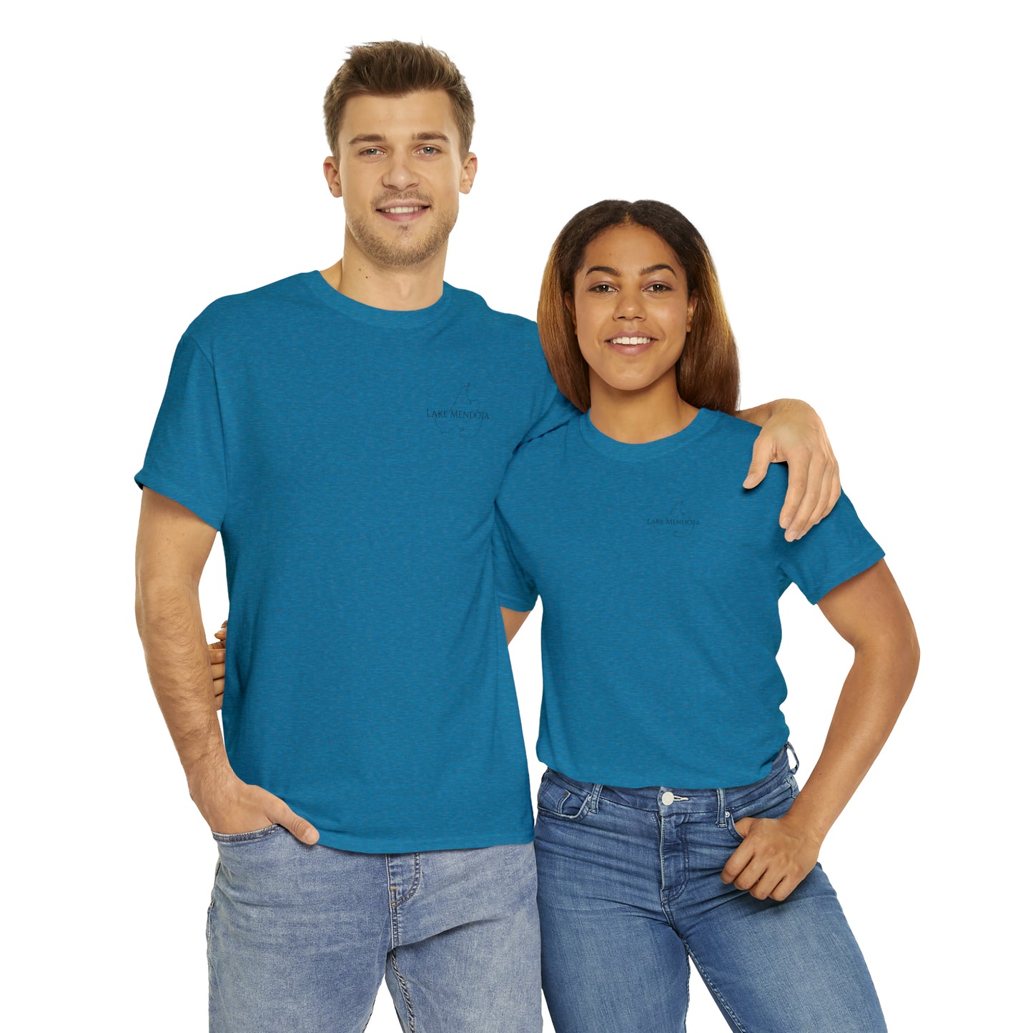 Lake Mendota, Wisconsin Sailing - Unisex Heavy Tee Shirt