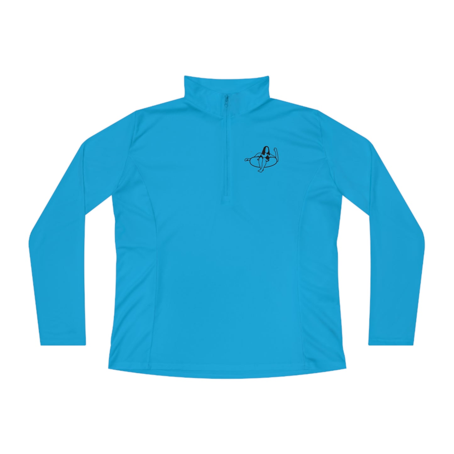 Women's Quarter-Zip Pullover - inner tube girl