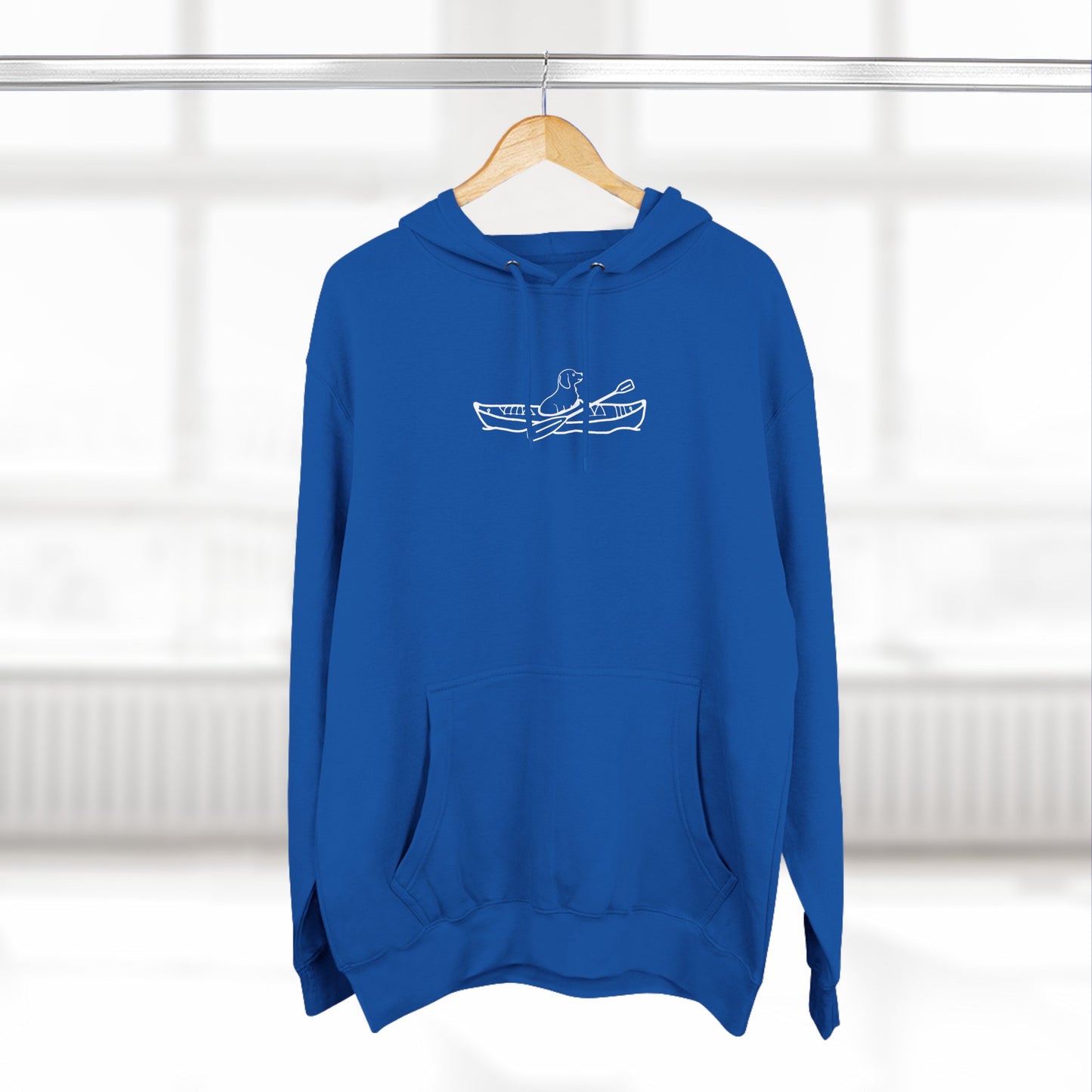 Kayak Dog - Dachshund Plain, Three-Panel Fleece Hoodie Unisex (LS)