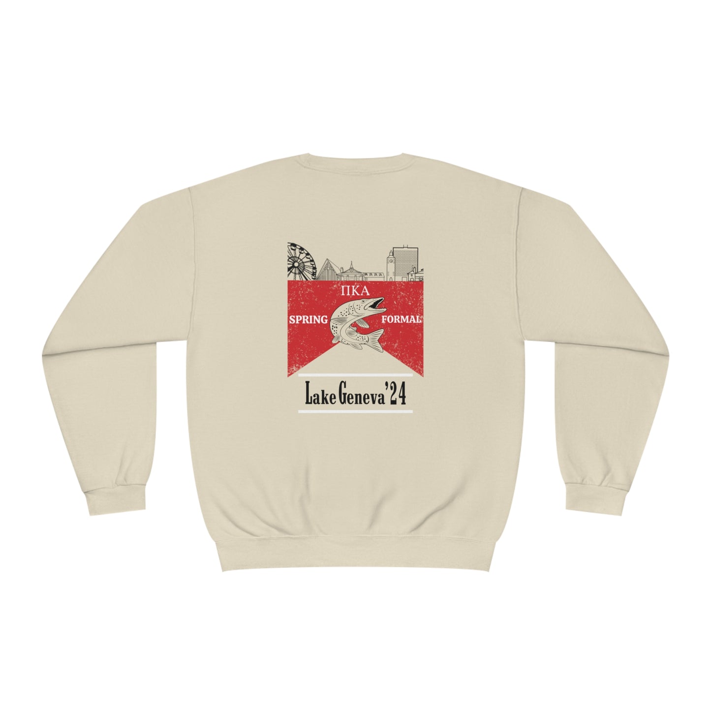 Copy of Pike Mockup 1 Crewneck Sweatshirt budwiser red